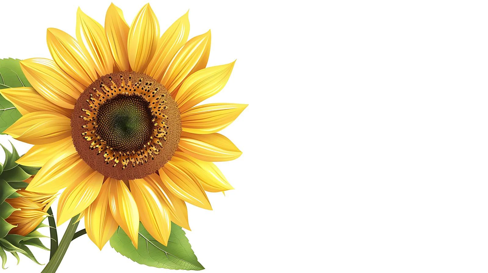 Sunflower White Background Image — free download from Dotvec