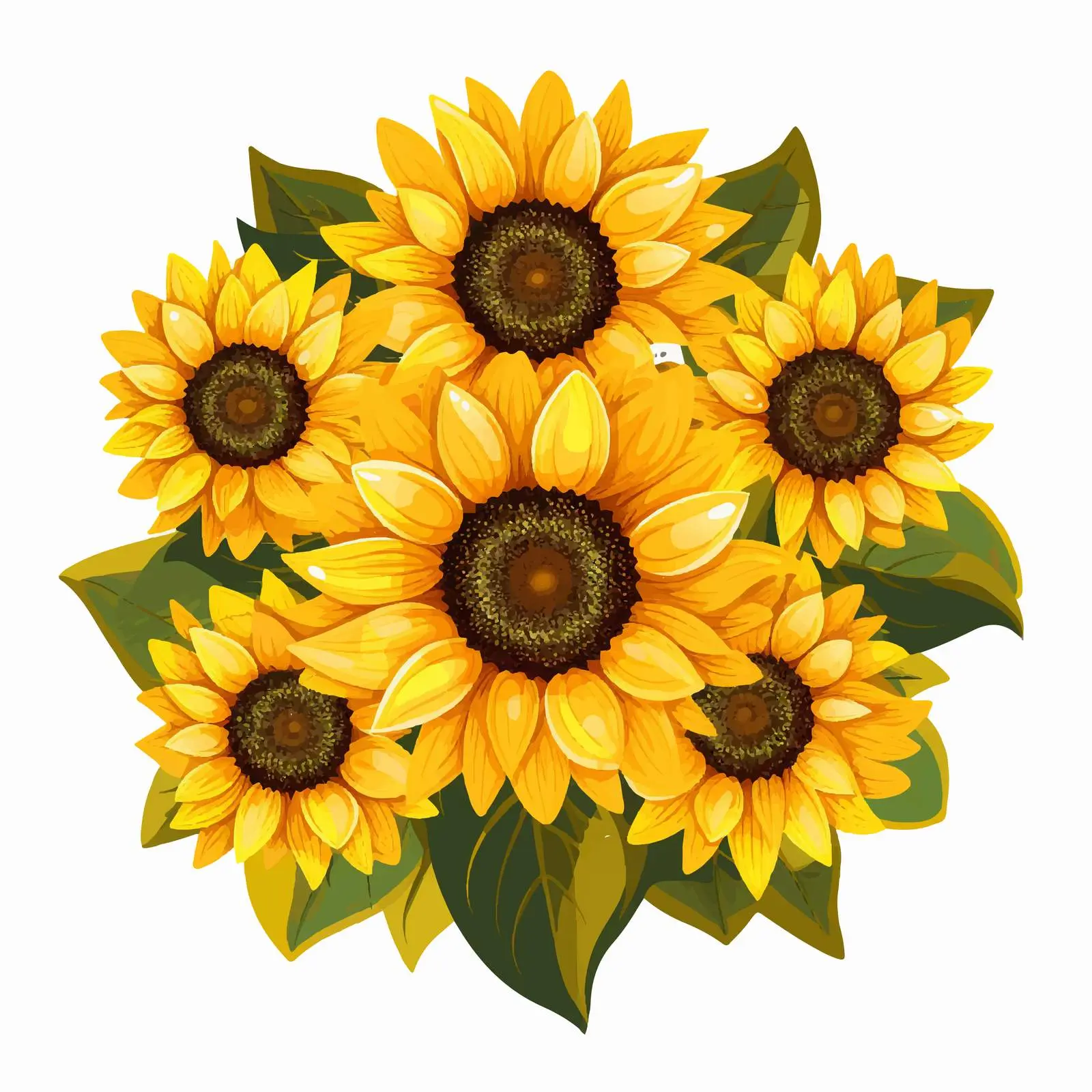 Sunflower Line Vector Illustration on White Background — free download from Dotvec