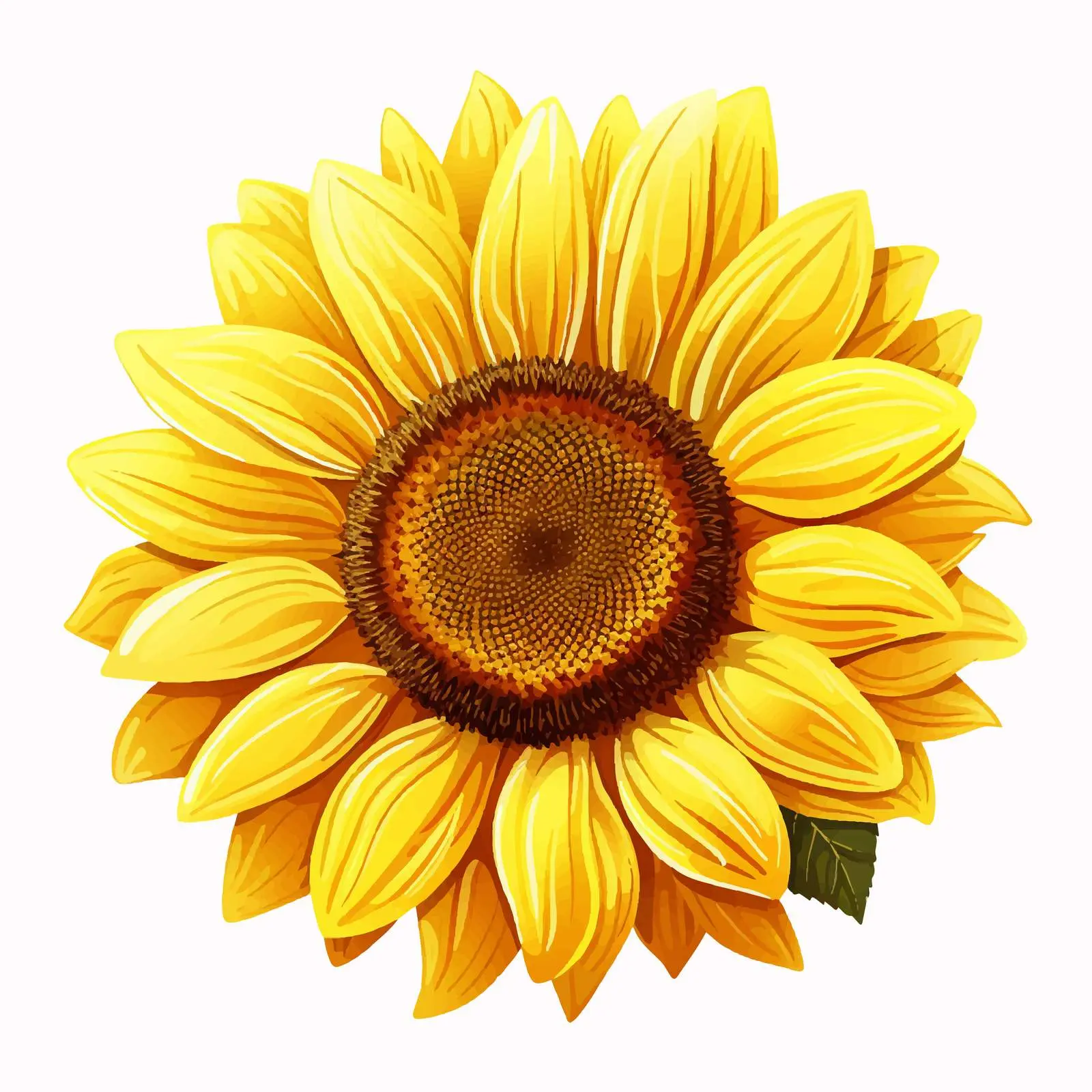 Sunflower Vector Illustration on White Background — free download from Dotvec