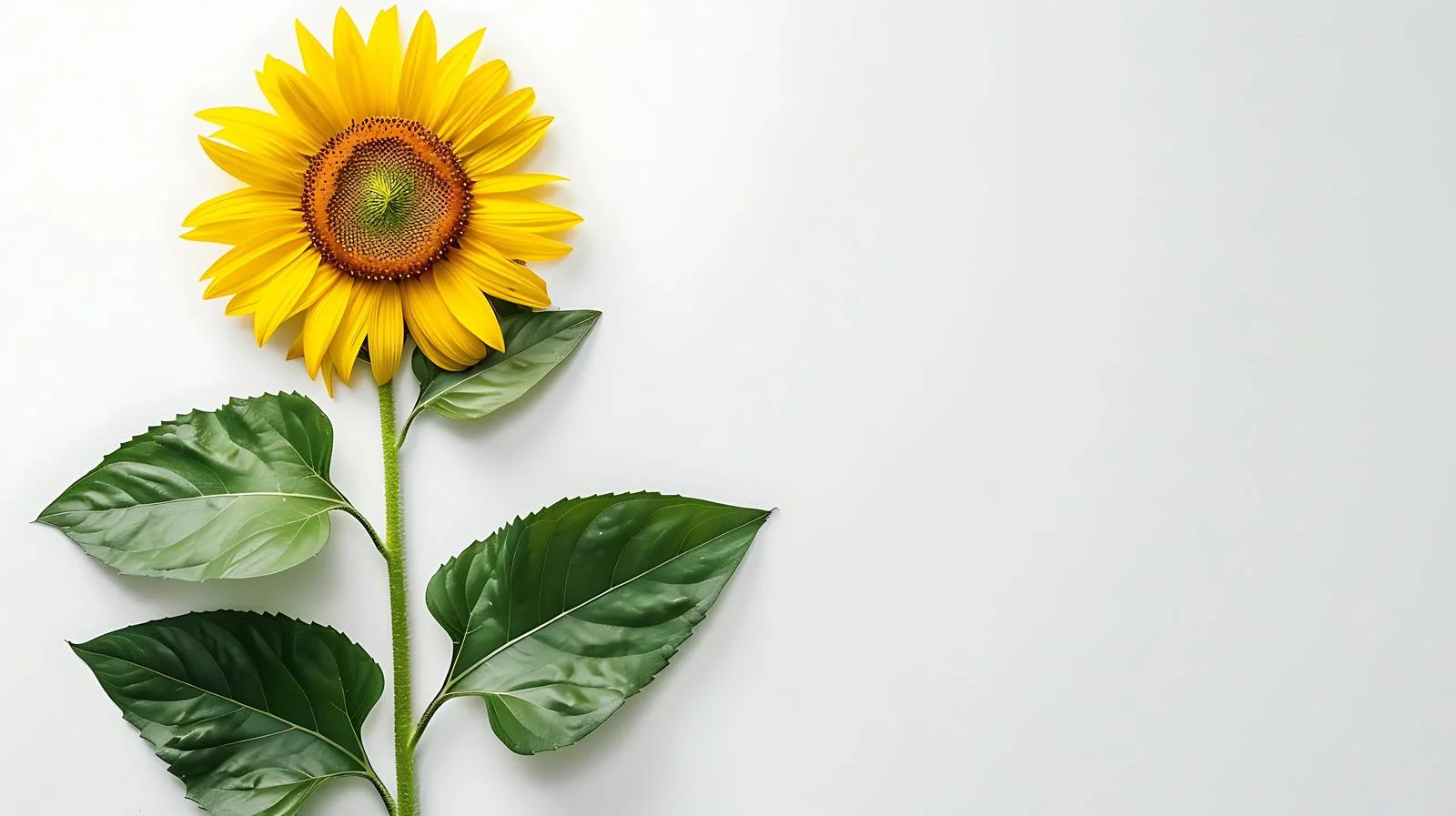 Sunflower Leaf White Background Summer Mini — free download from Dotvec