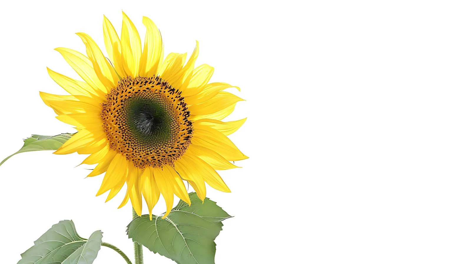 Sunflower on White Background — free download from Dotvec