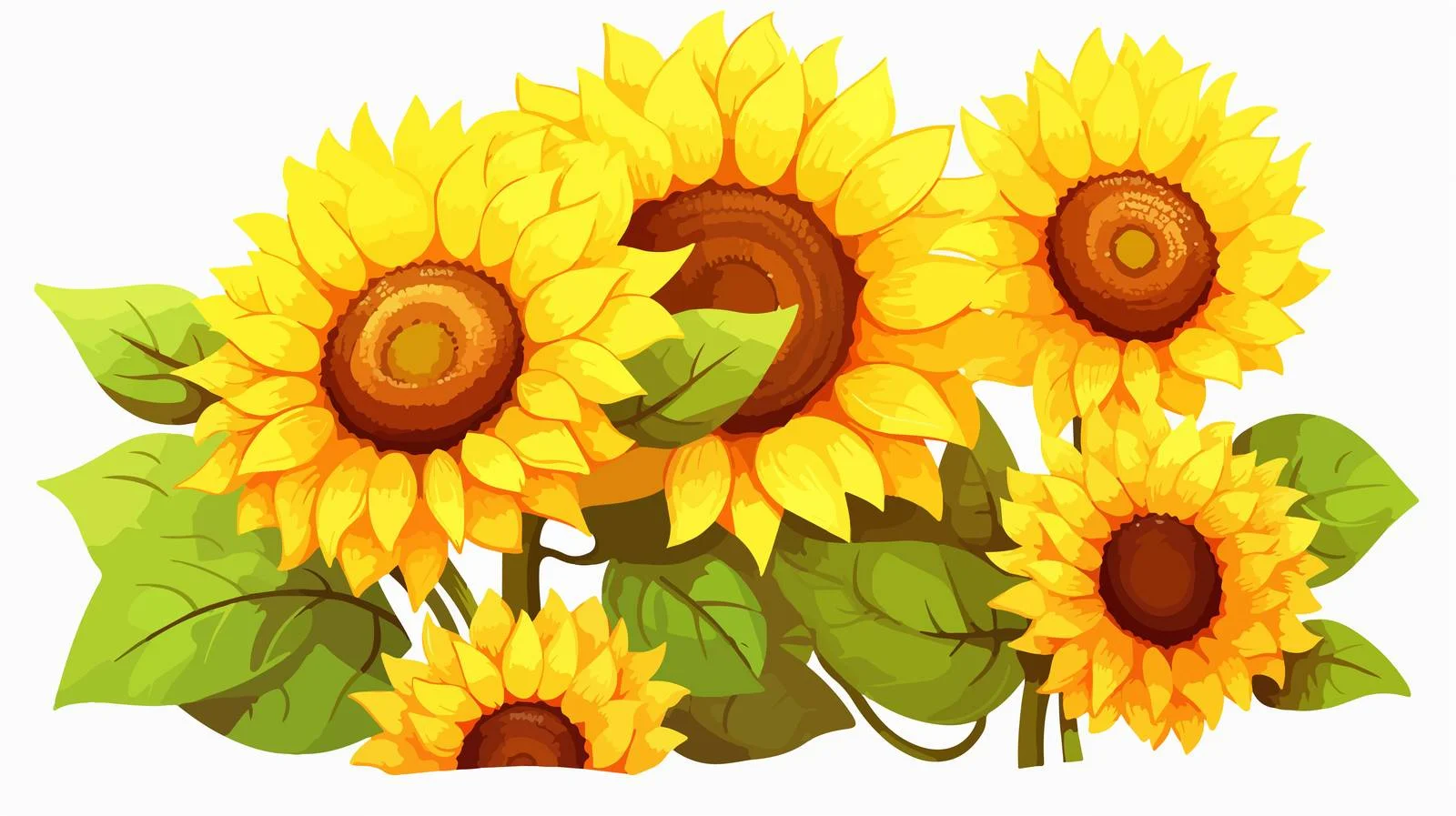 Sunflower Cartoon Illustration — free download from Dotvec
