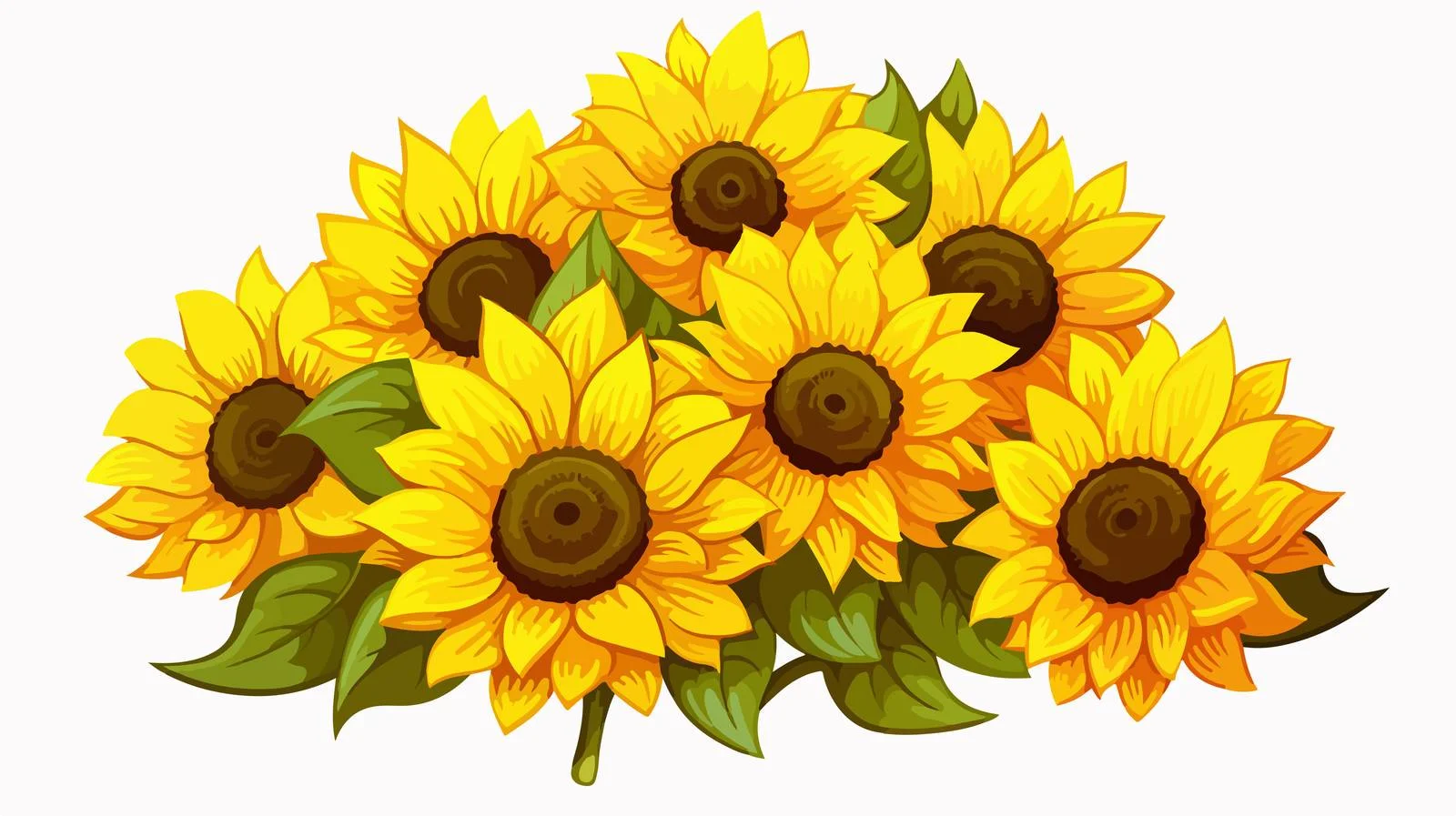 Sunflower Cartoon Illustration — free download from Dotvec