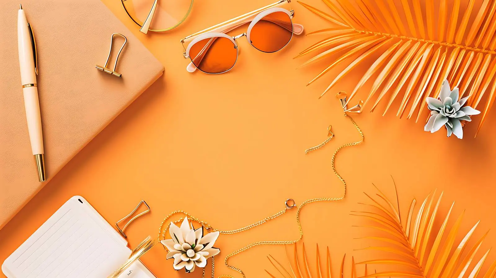 Tropical Palm Leaf Sunglasses Necklace Clips — free download from Dotvec