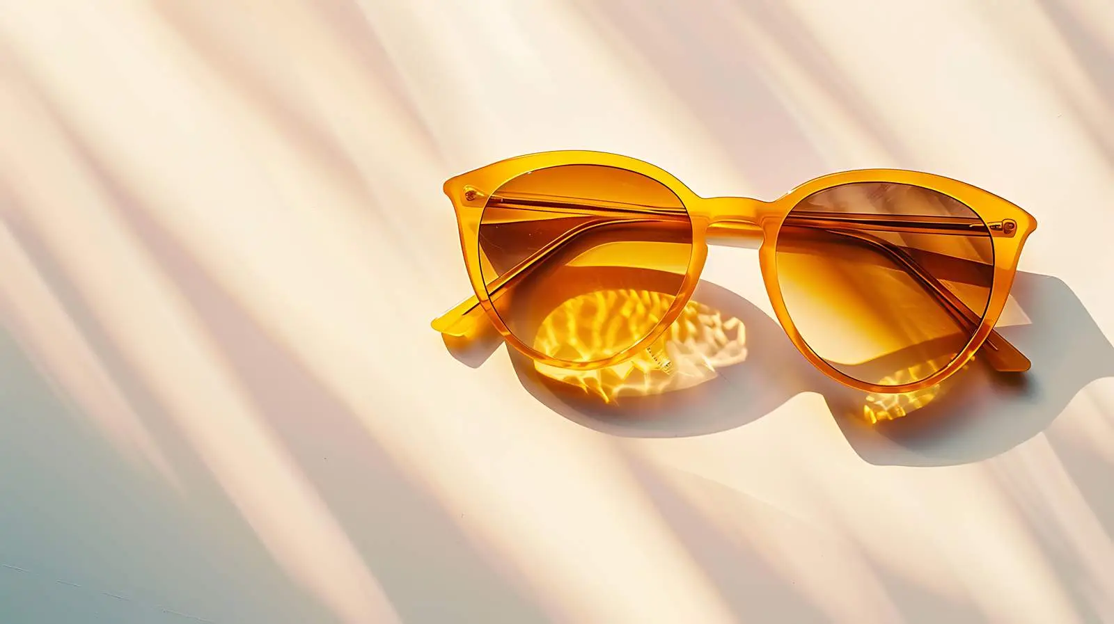 Stylish Sunglasses on Ginger Background with Sunlight – free optical image from Dotvec