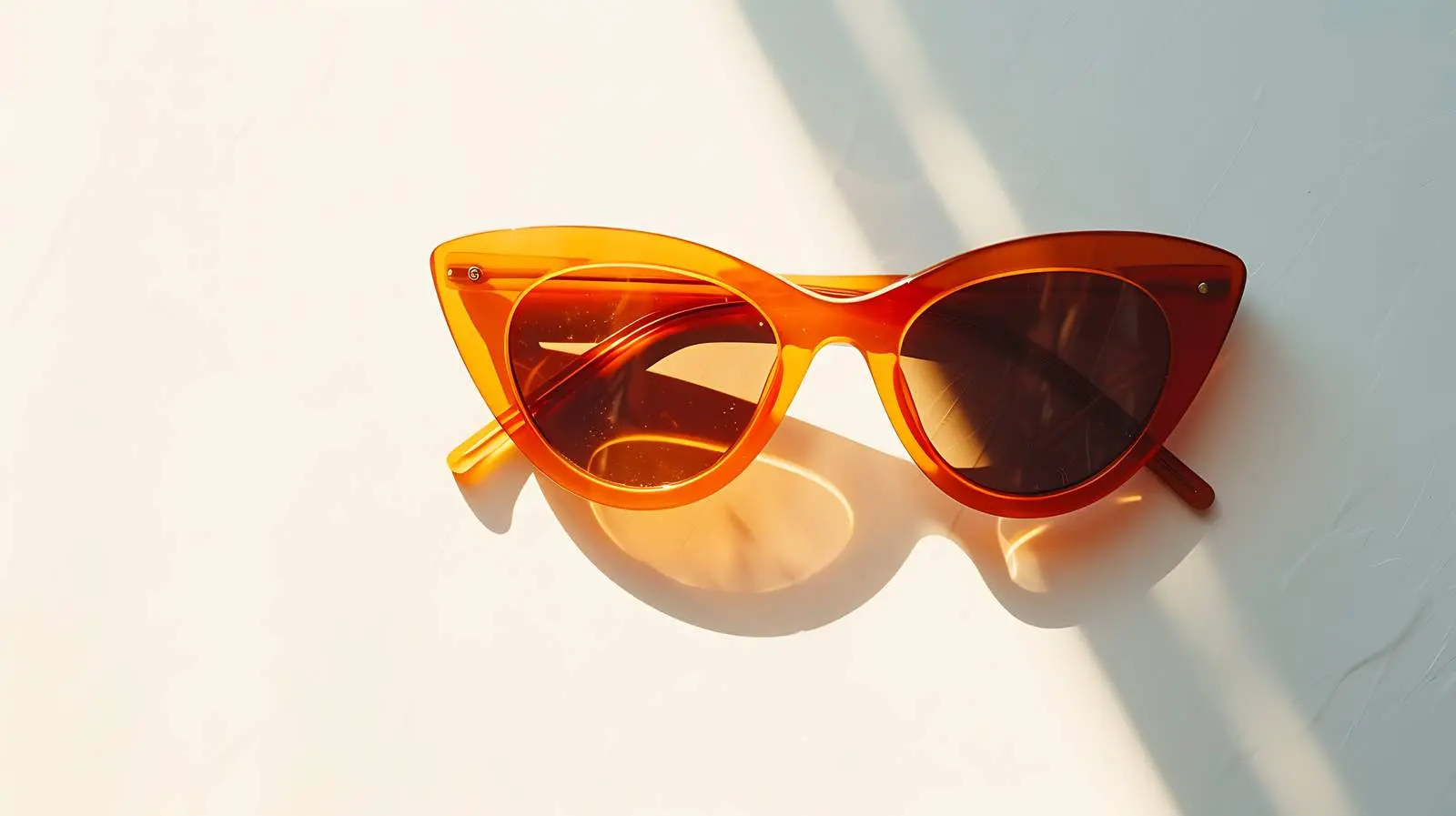 Stylish Sunglasses on Ginger Background with Sunlight — free download from Dotvec