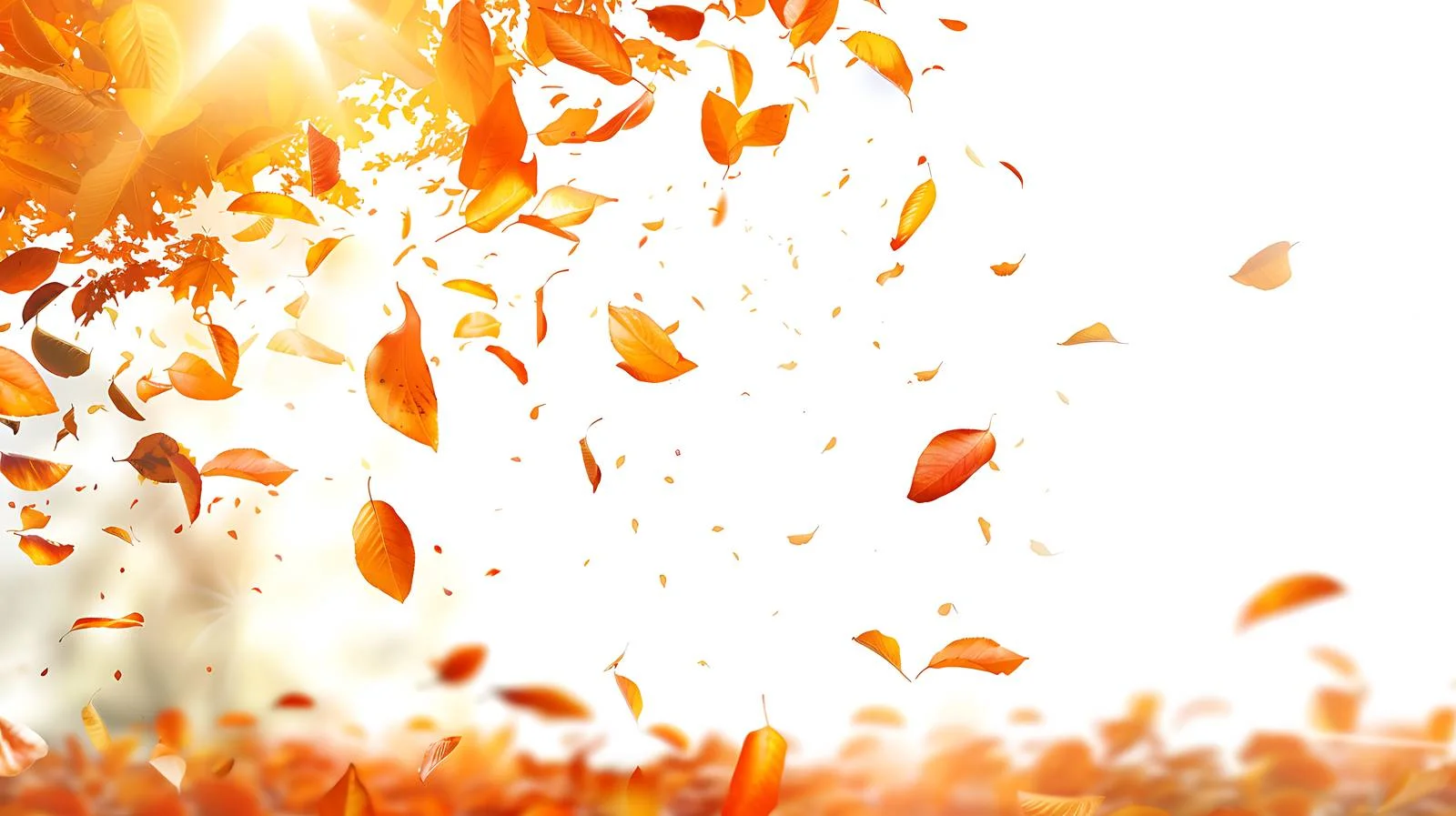 Autumn Sunlight on White Background — free download from Dotvec