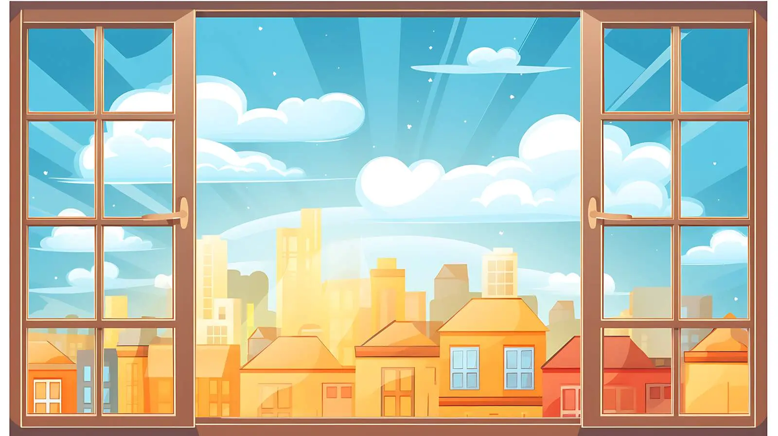 Urban Window View on a Sunny Day — free download from Dotvec