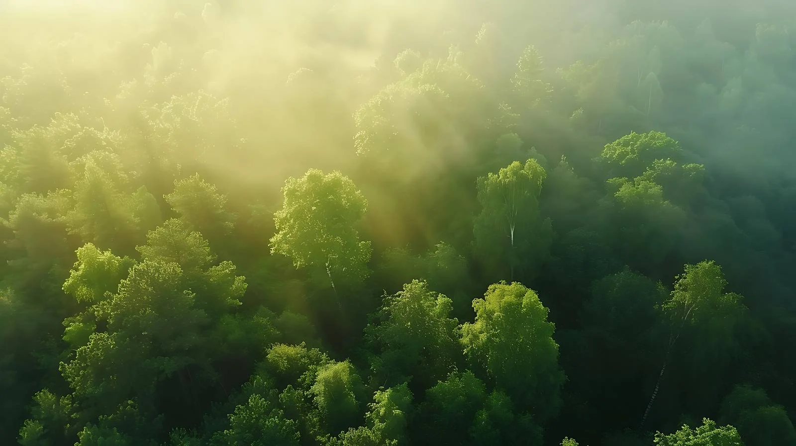 Serene Forest Morning - Aerial View — free download from Dotvec