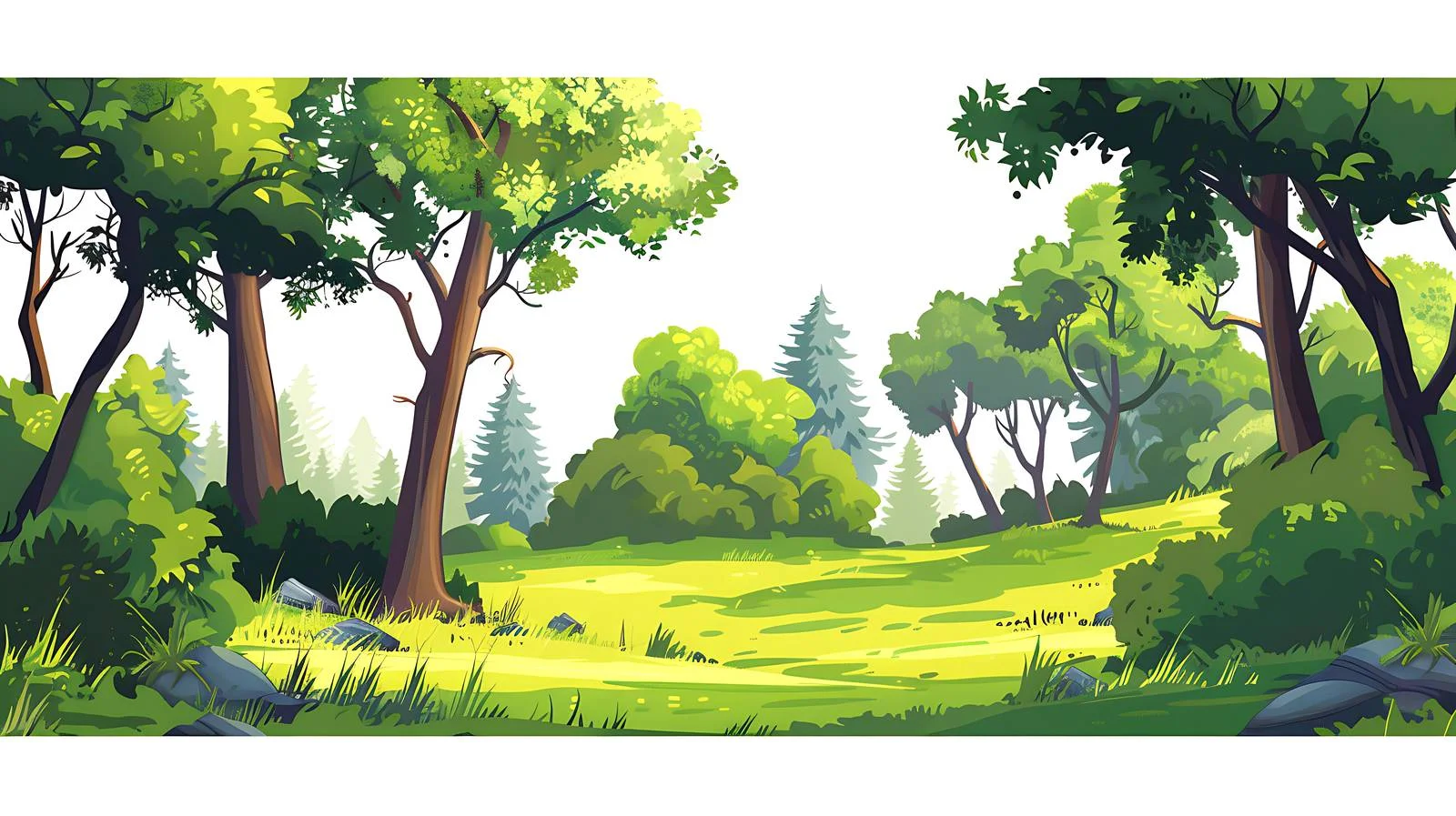 Tranquil Morning in Secluded Forest Clearing — free download from Dotvec