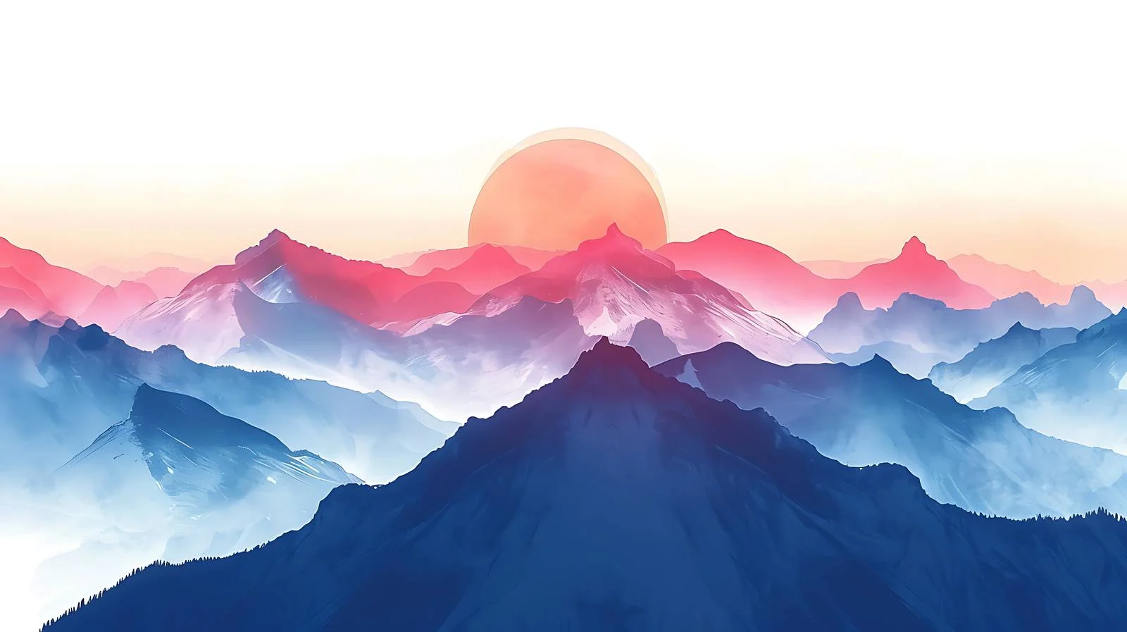 Mount Dazhu Sunrise Silhouette — free download from Dotvec