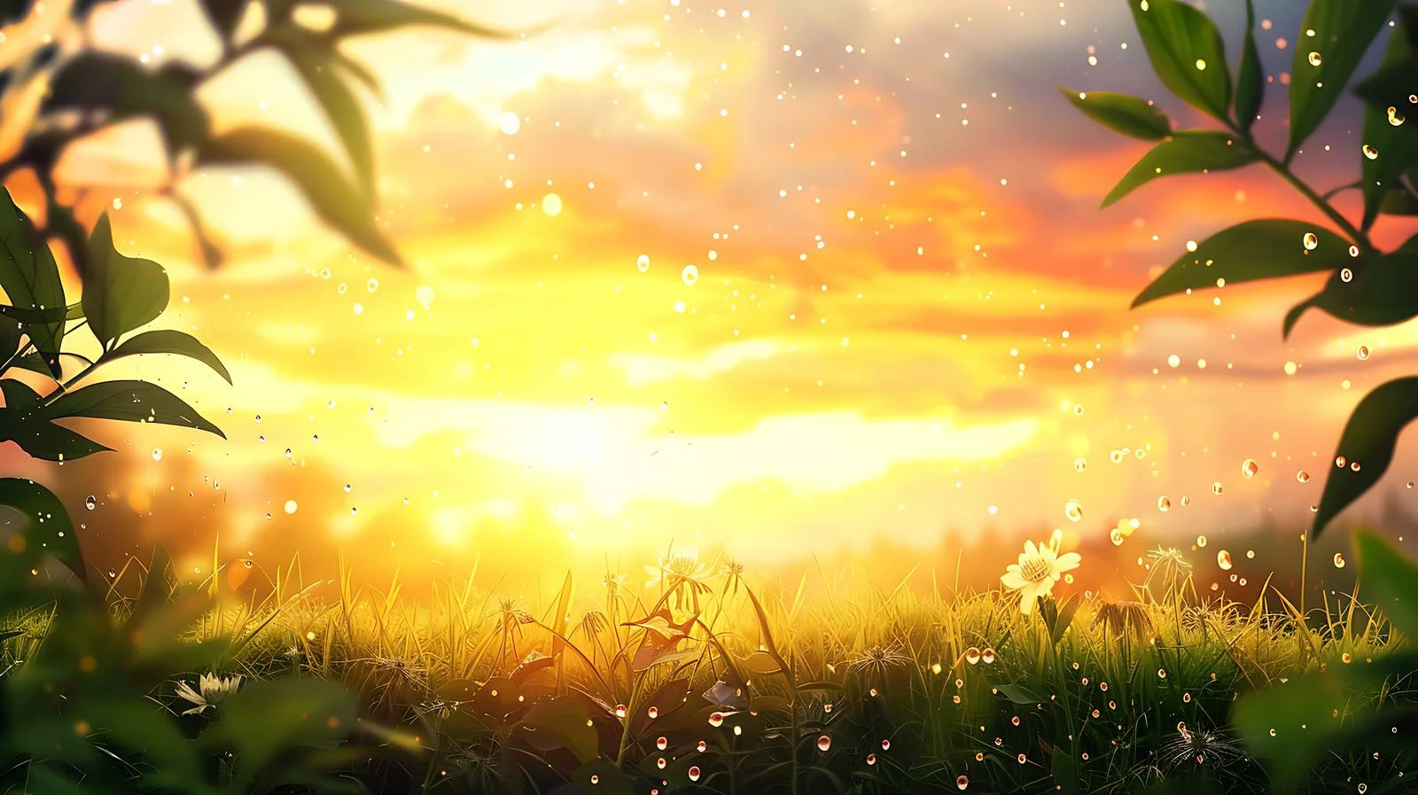 Tranquil Summer Evening Sunset After Rain — free download from Dotvec