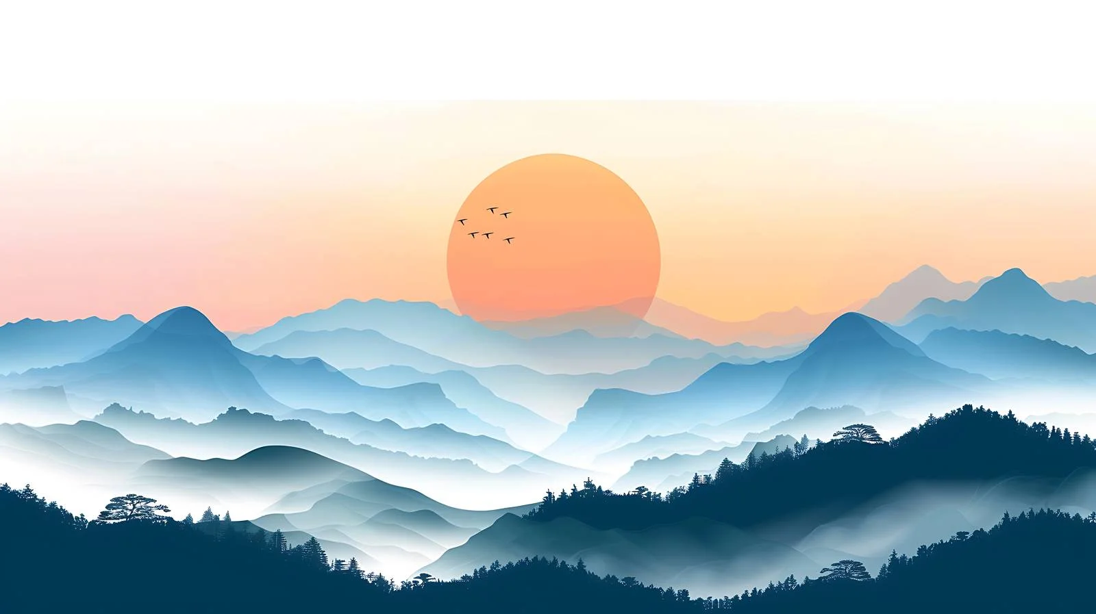 Tranquil Sunset Mountain View — free download from Dotvec