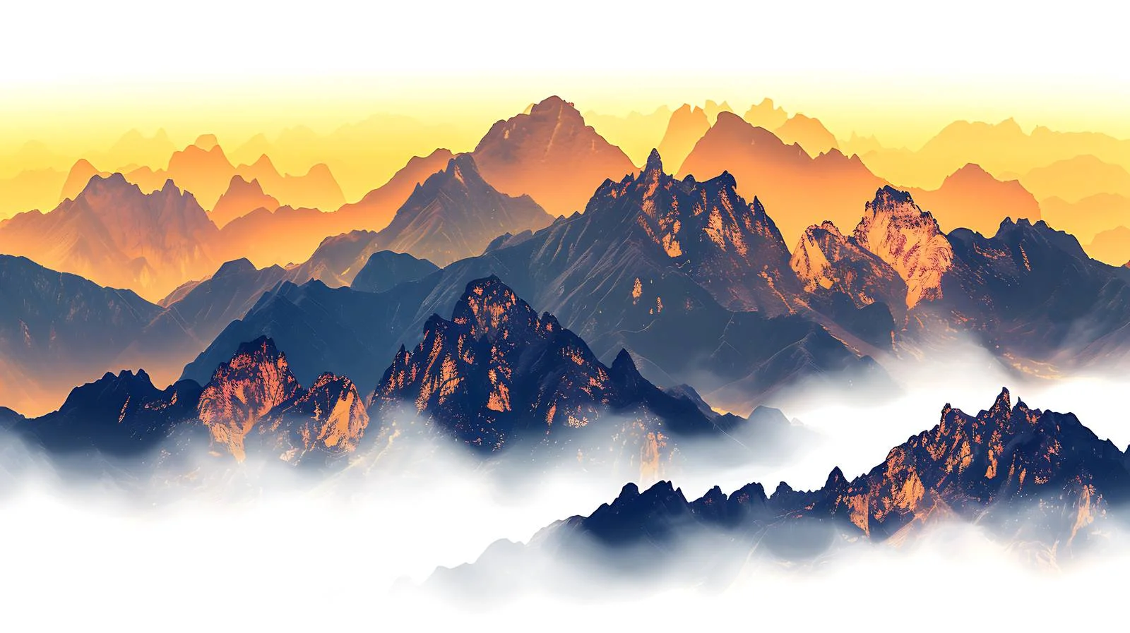 Scenic Sunset View Lower Qingshan Mountain — free download from Dotvec