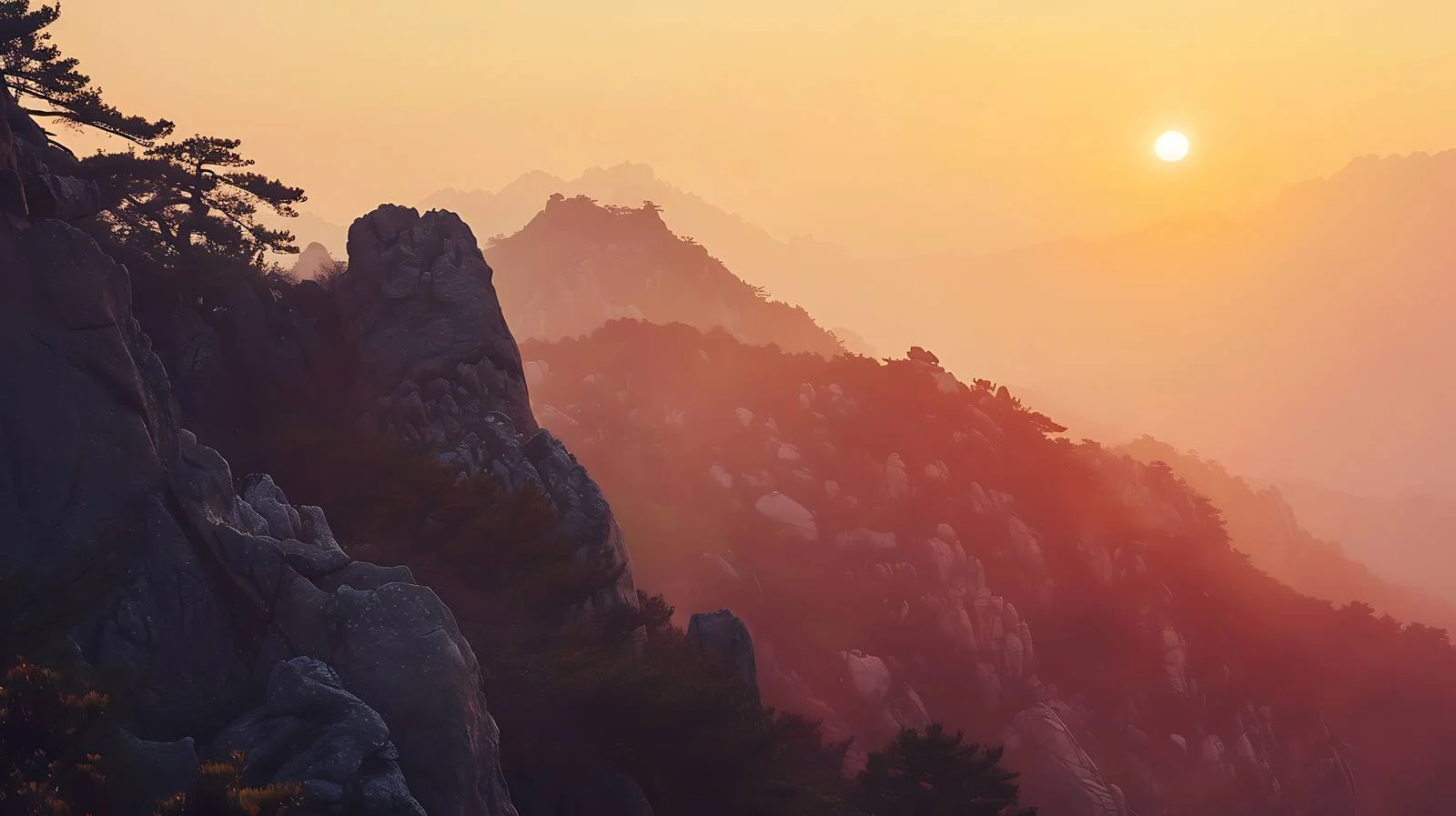 Scenic Sunset Image on Mountaintop — free download from Dotvec