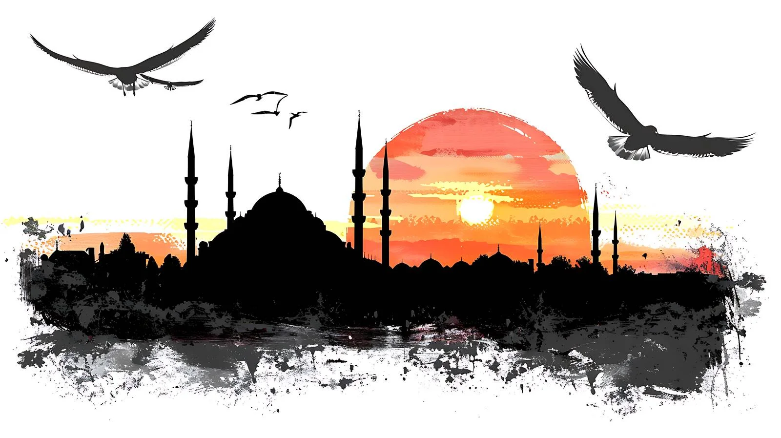 Serene Sunset View of Hagia Sophia — free download from Dotvec