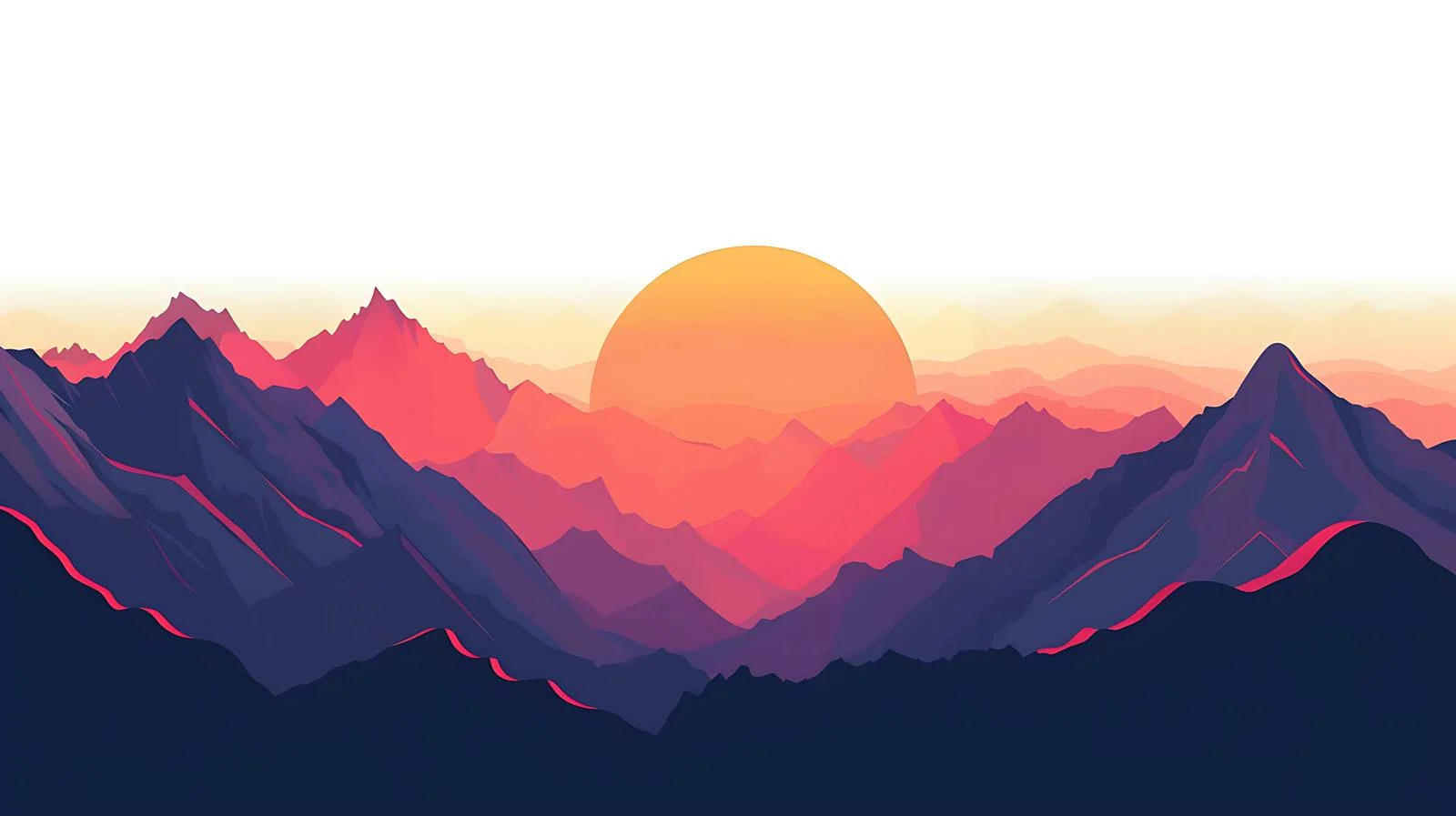 Majestic Sunset Behind Silhouetted Mountains — free download from Dotvec