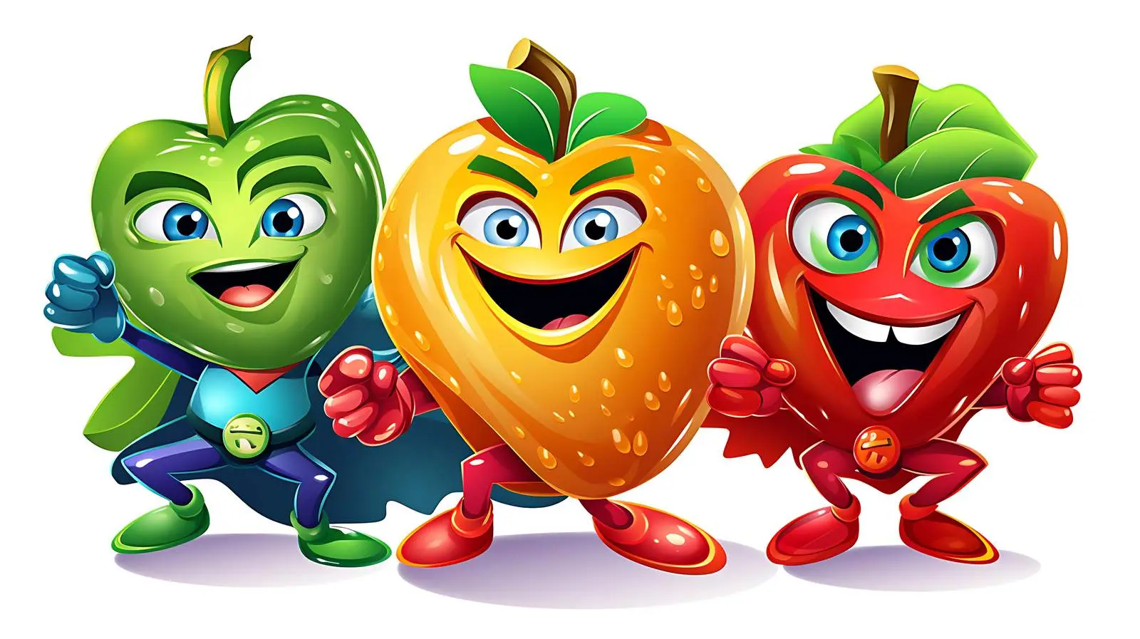 Super Fruits Heroes Illustration — free download from Dotvec