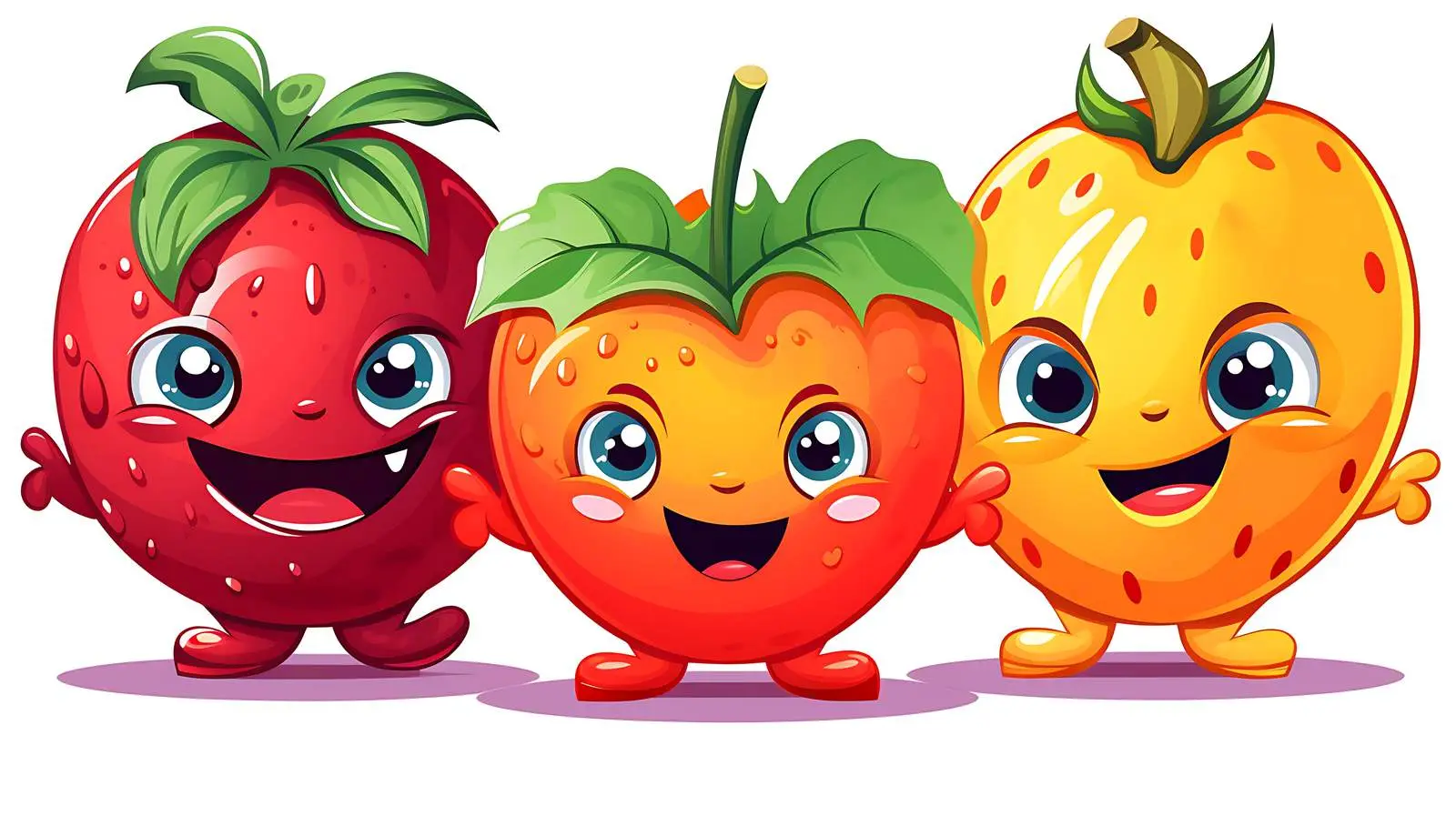 Super Fruits Heroes Illustration – free superheroes image from Dotvec
