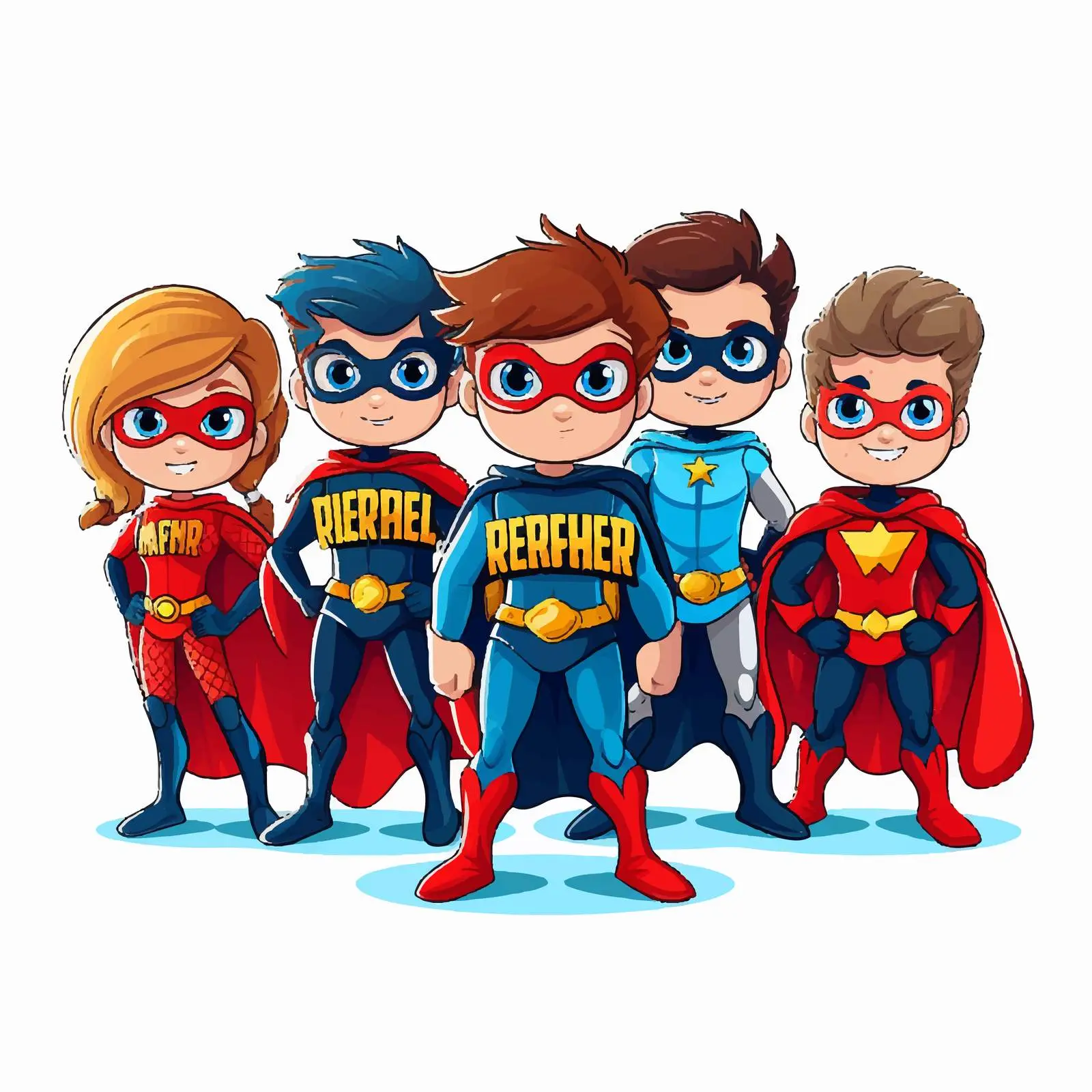 Superheroes Theme Vector Art with Text — free download from Dotvec