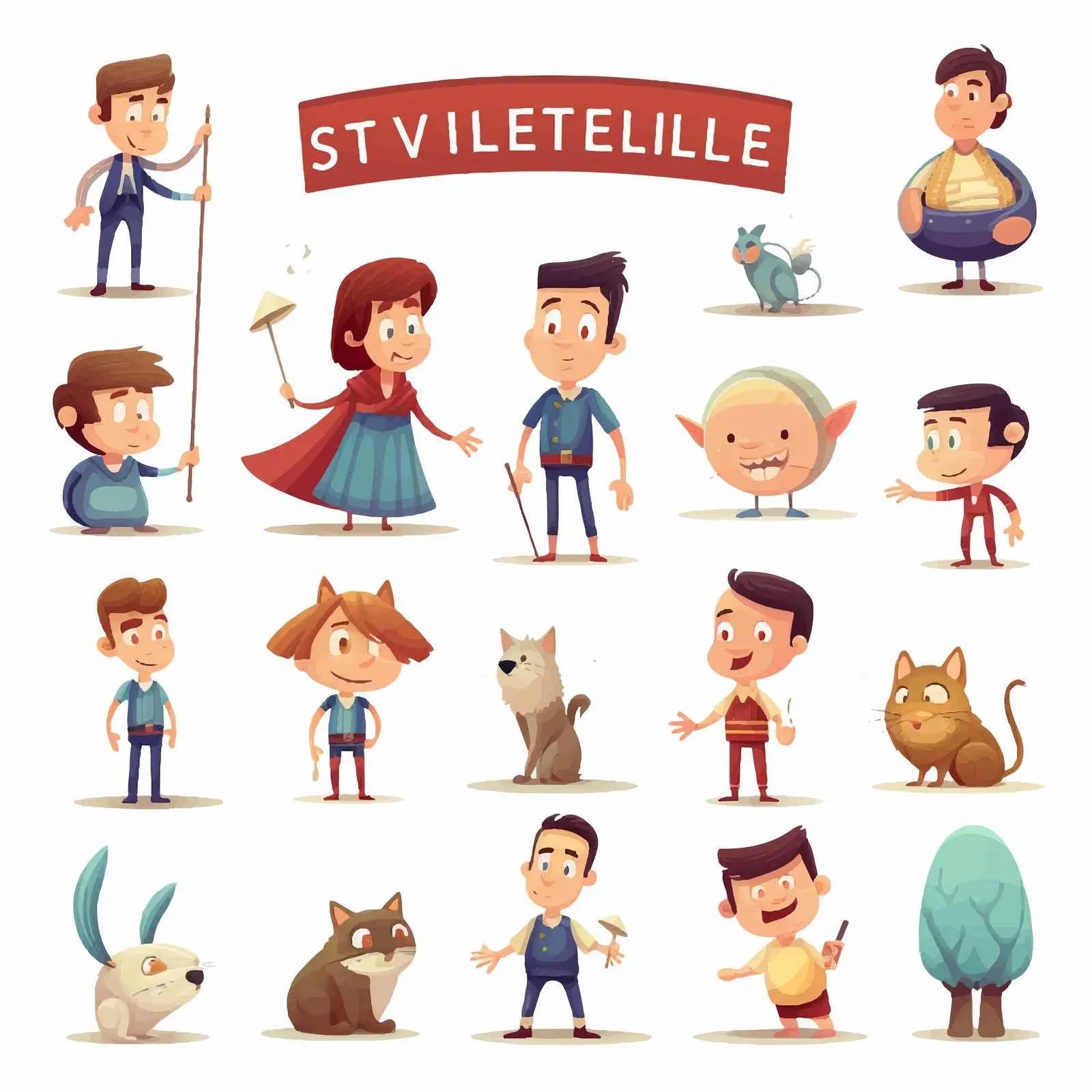 Small Vector Illustrations of Superlative Adjectives – free graphics pack image from Dotvec