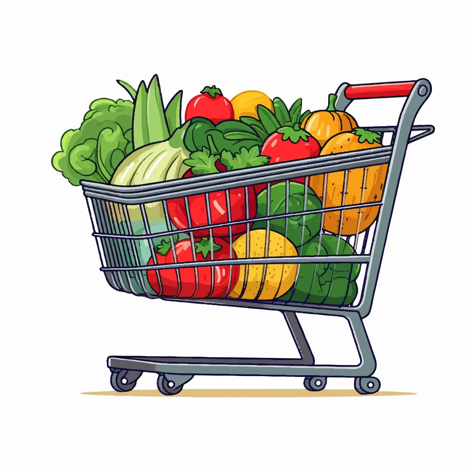 Isolated Supermarket Trolley Vector Illustration – free convenience image from Dotvec
