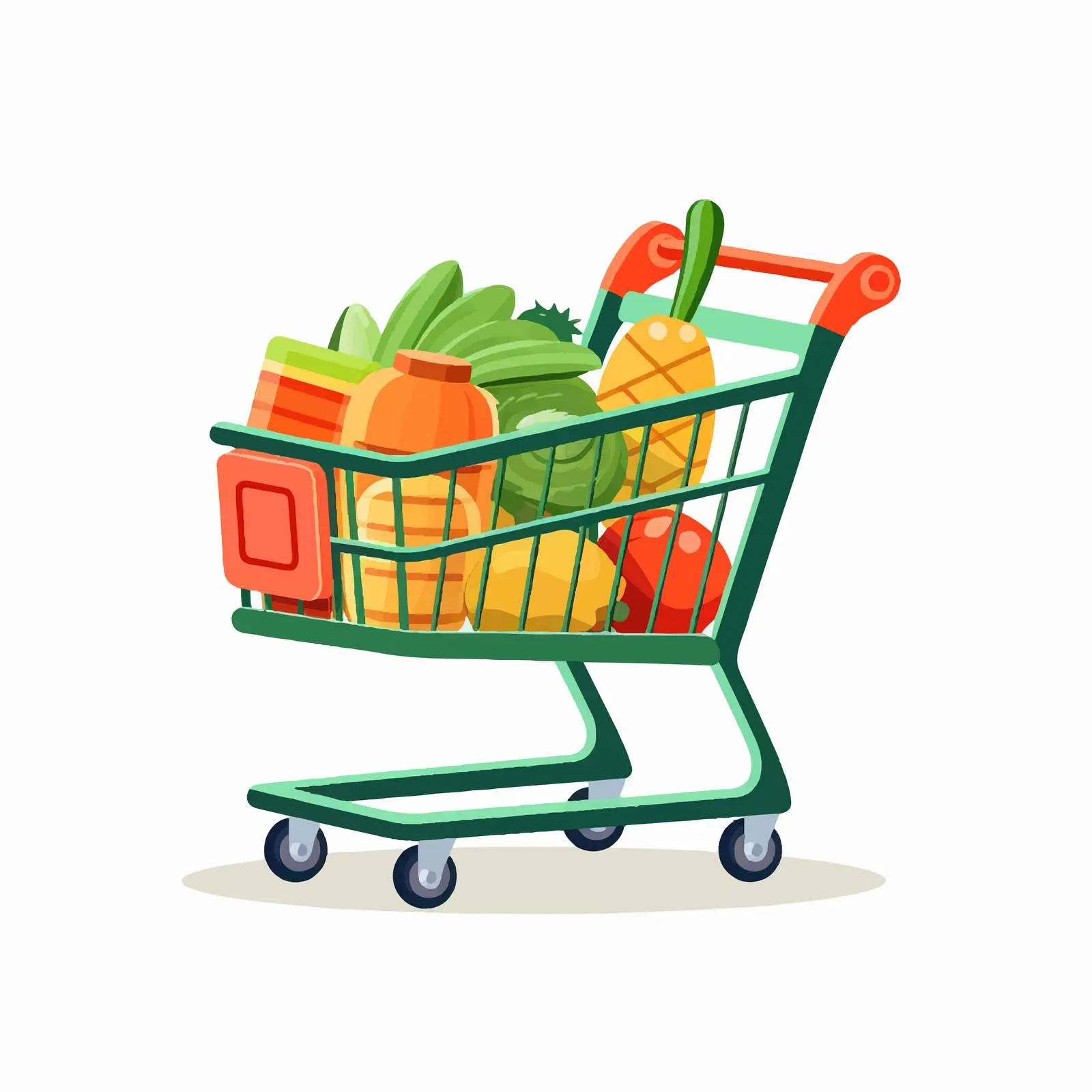 Isolated Supermarket Trolley Vector Illustration — free download from Dotvec