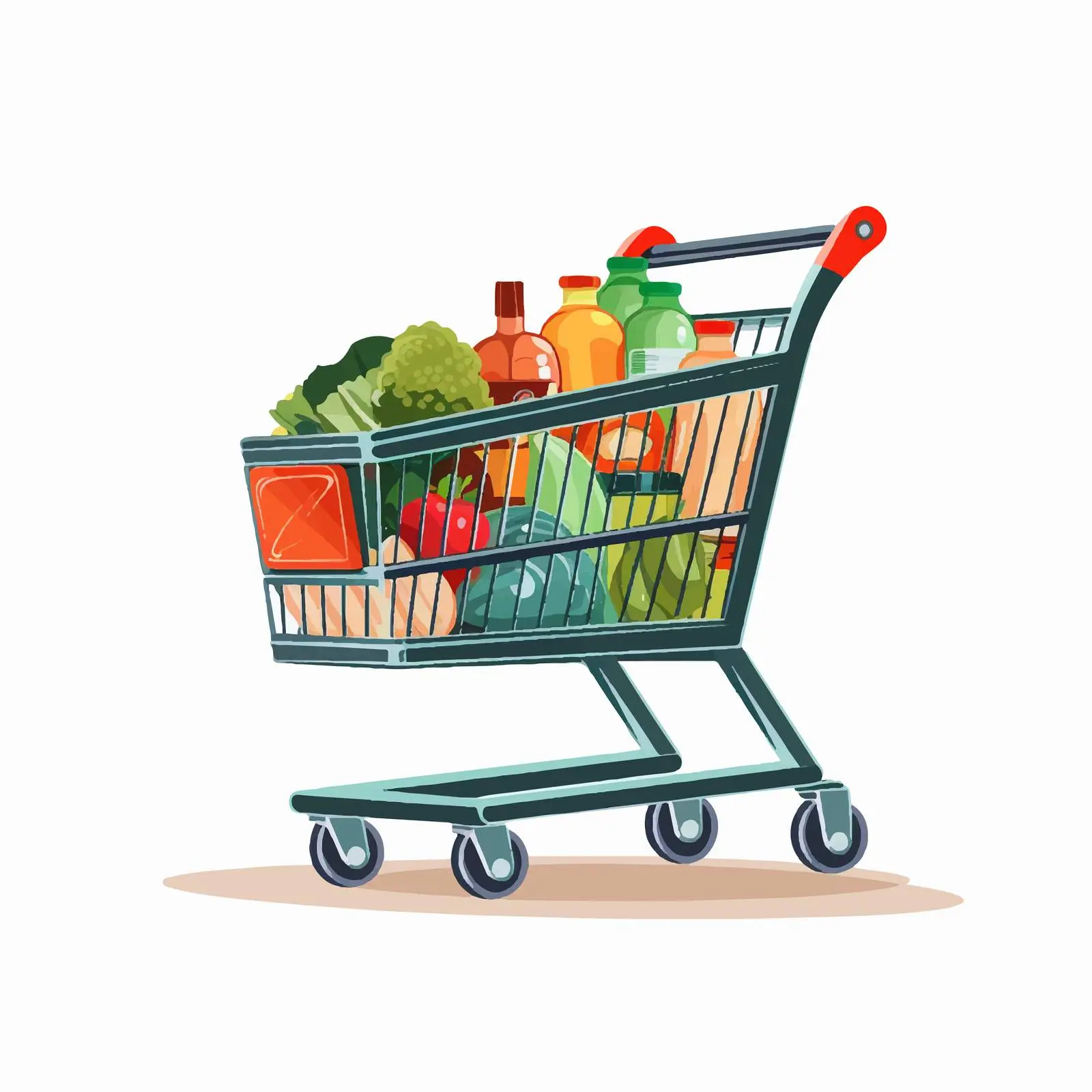 Isolated Supermarket Trolley Vector Illustration — free download from Dotvec