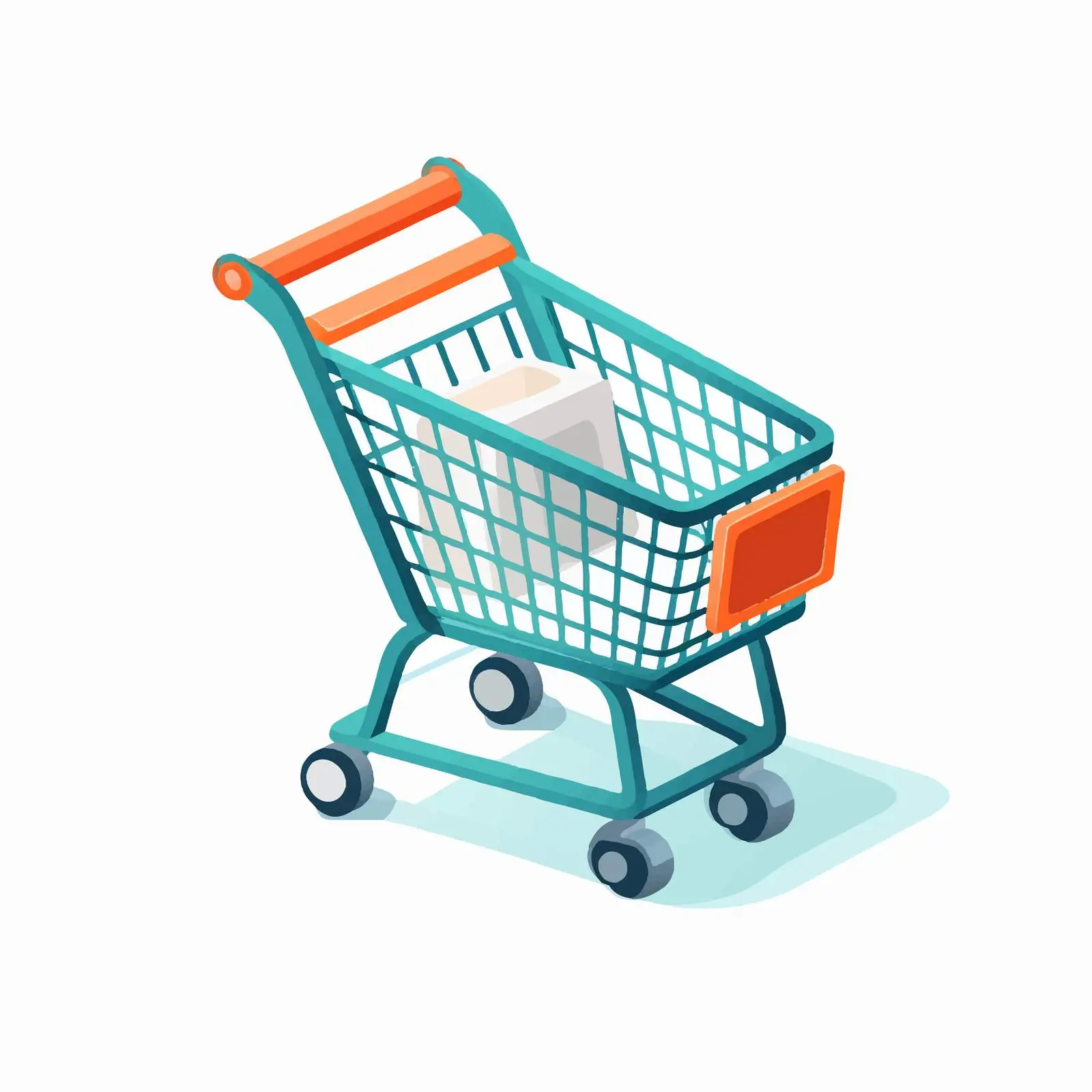Isolated Supermarket Trolley Vector Illustration — free download from Dotvec