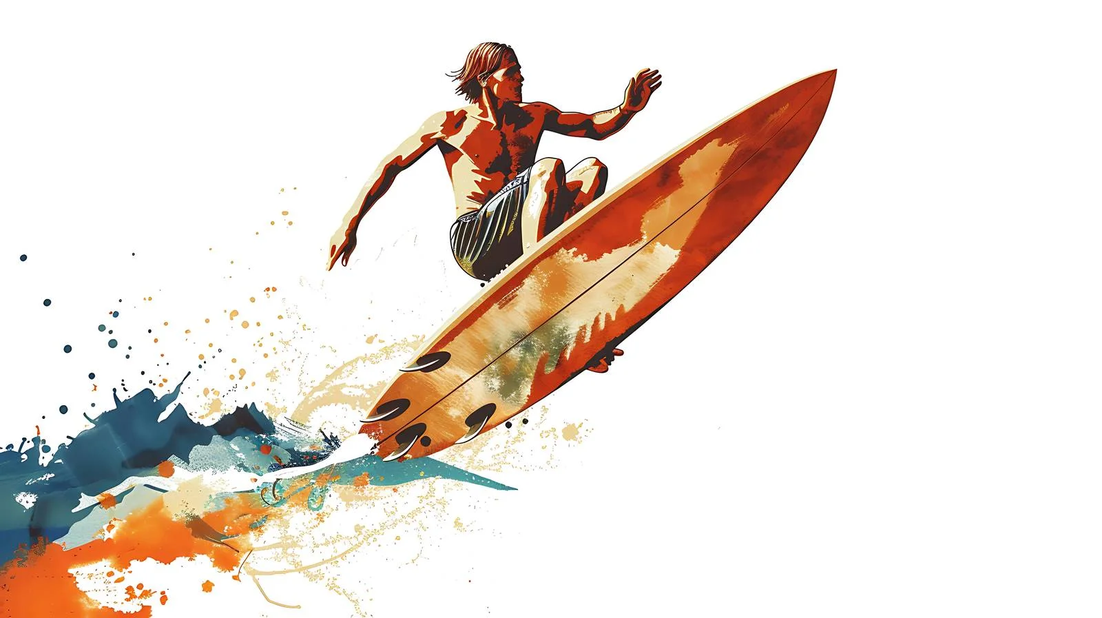 Professional Surfer Isolated on White Background — free download from Dotvec