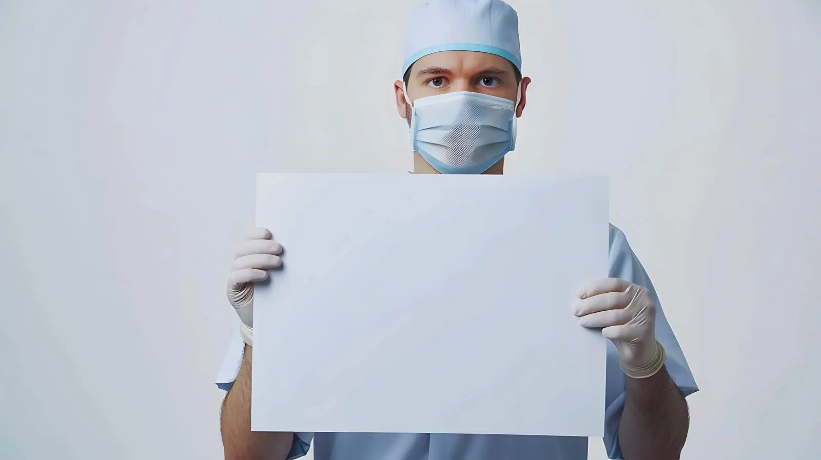 Surgeon Holding Placard Isolated on White Background – free infographic image from Dotvec