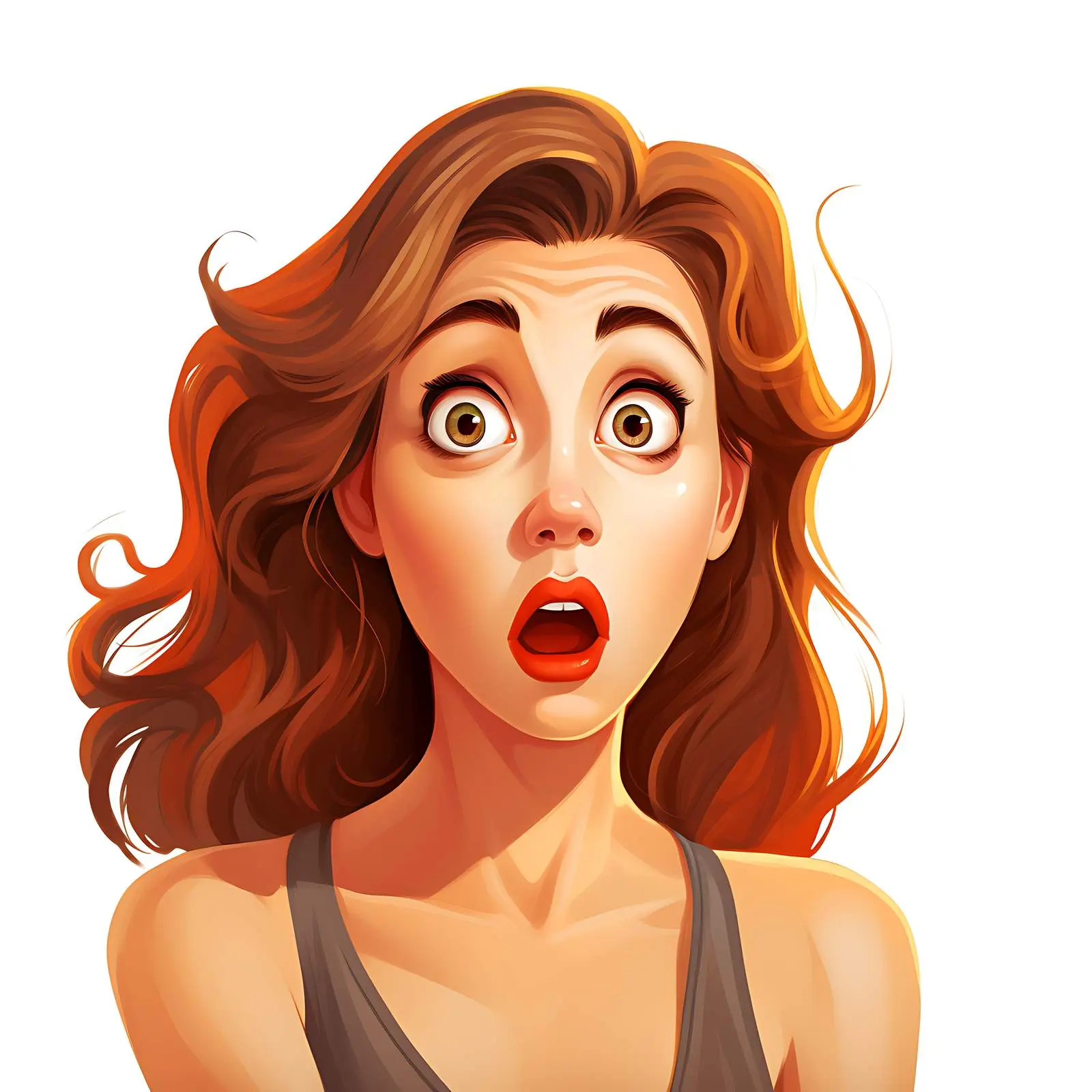 Surprised Expression on Young Woman's Face — free download from Dotvec