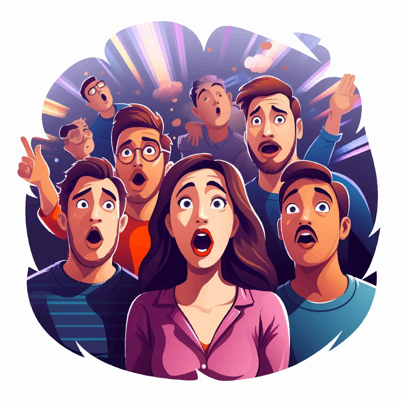 Amazed Crowd Watching a Miracle Unfold — free download from Dotvec