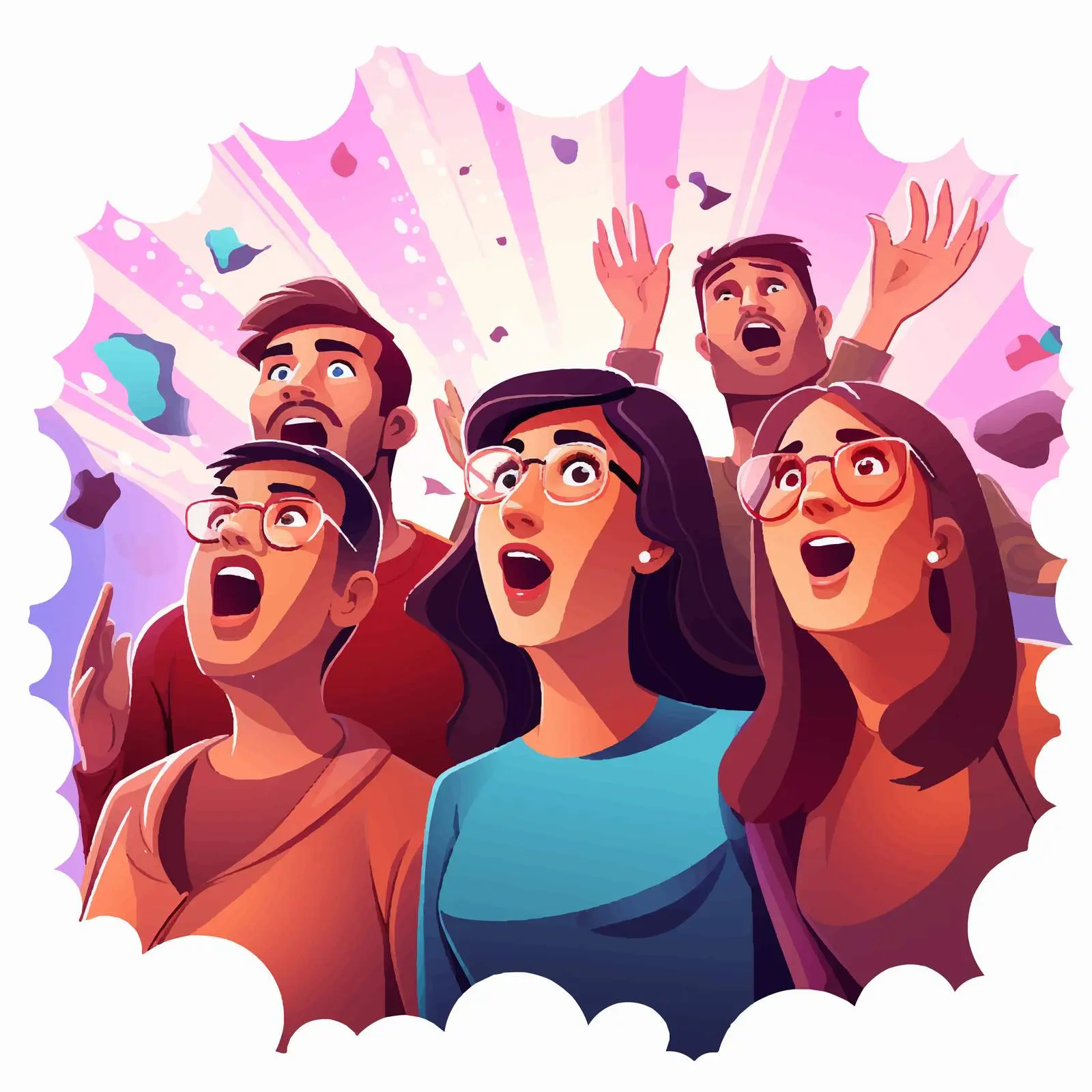 Amazed Audience Witnessing a Miraculous Event — free download from Dotvec