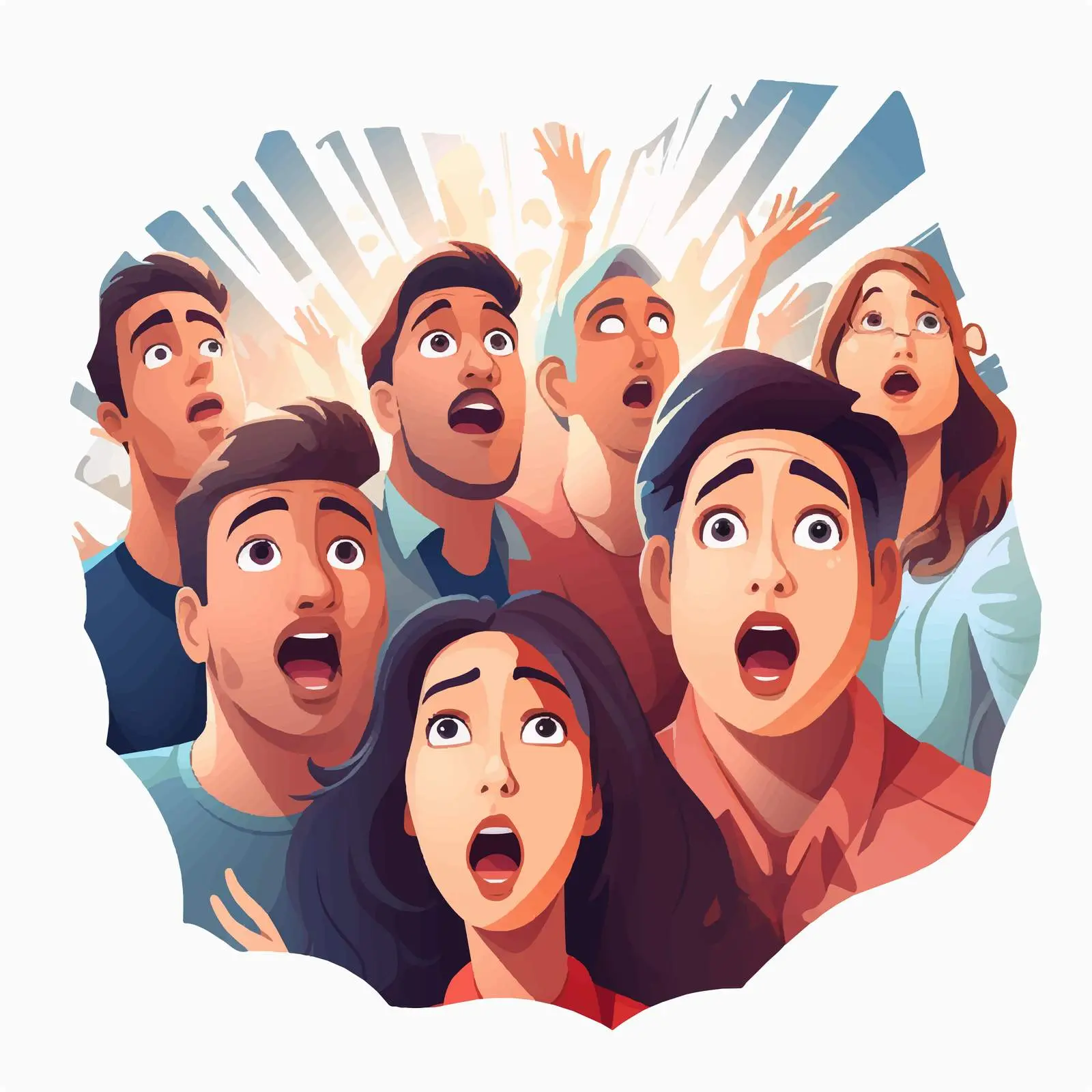 People Amazed by a Wonderous Miracle – free surprising image from Dotvec