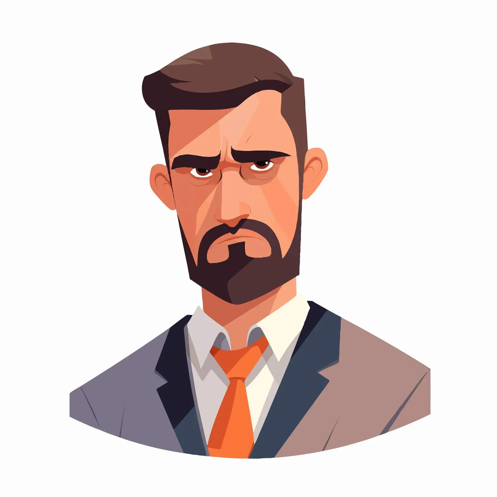 Doubtful Person with Serious Expression in Vector Art – free uncertainty image from Dotvec