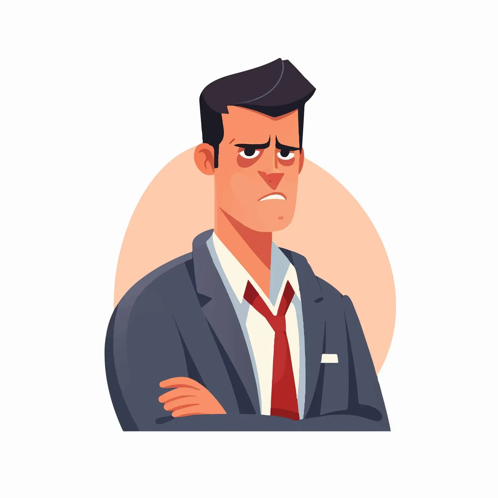Serious Doubting Person Vector Illustration – free uncertainty image from Dotvec