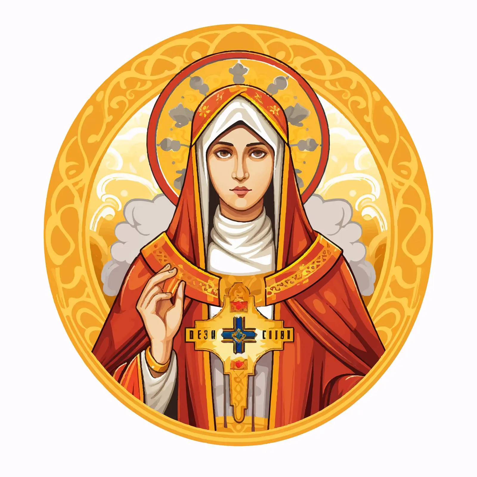 Saint Parascheva of the Balkans Illustration — free download from Dotvec
