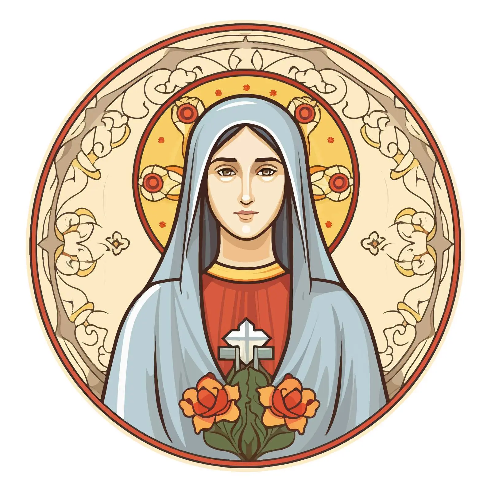 Illustration of Saint Parascheva of the Balkans — free download from Dotvec