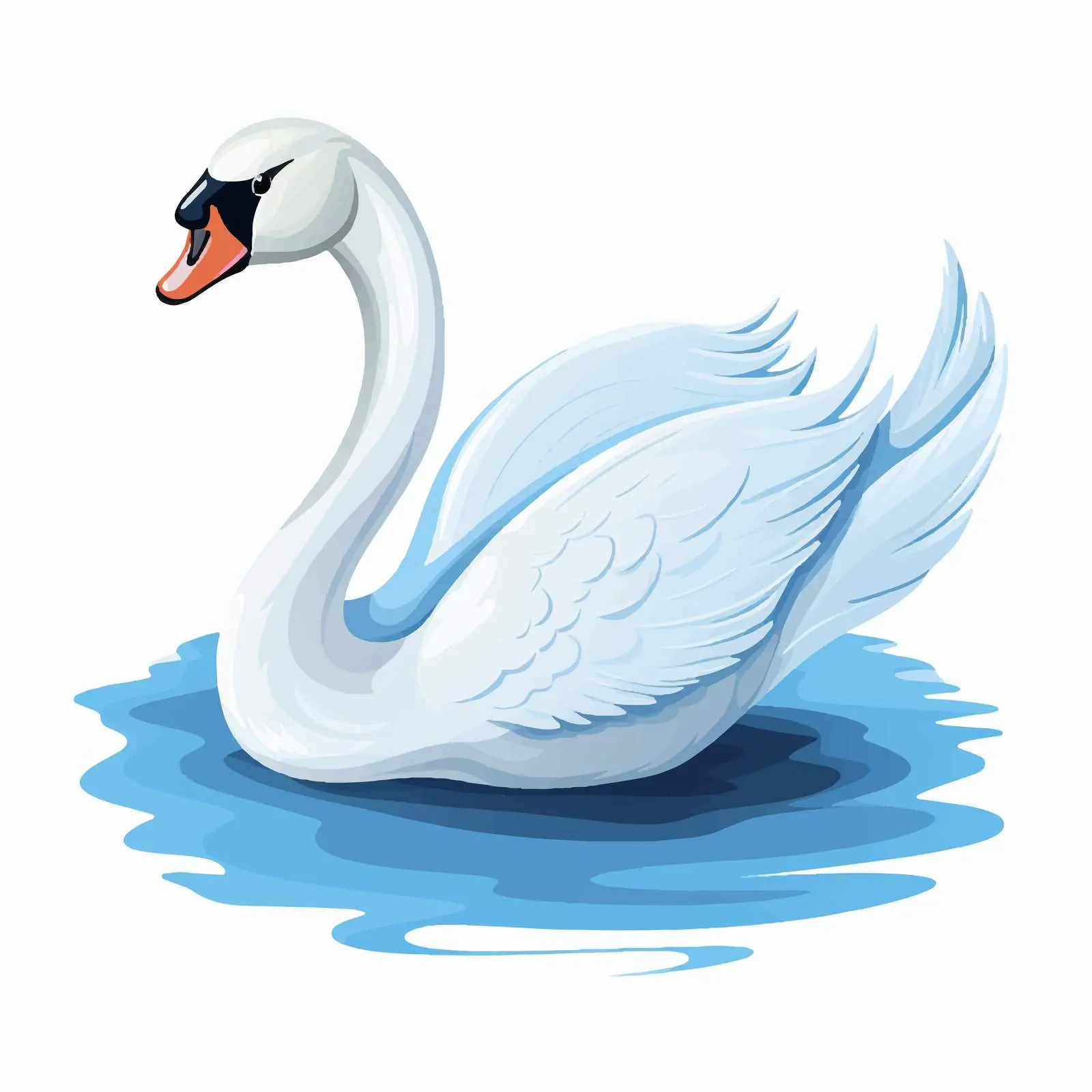 Isolated Swan Line Vector Illustration — free download from Dotvec