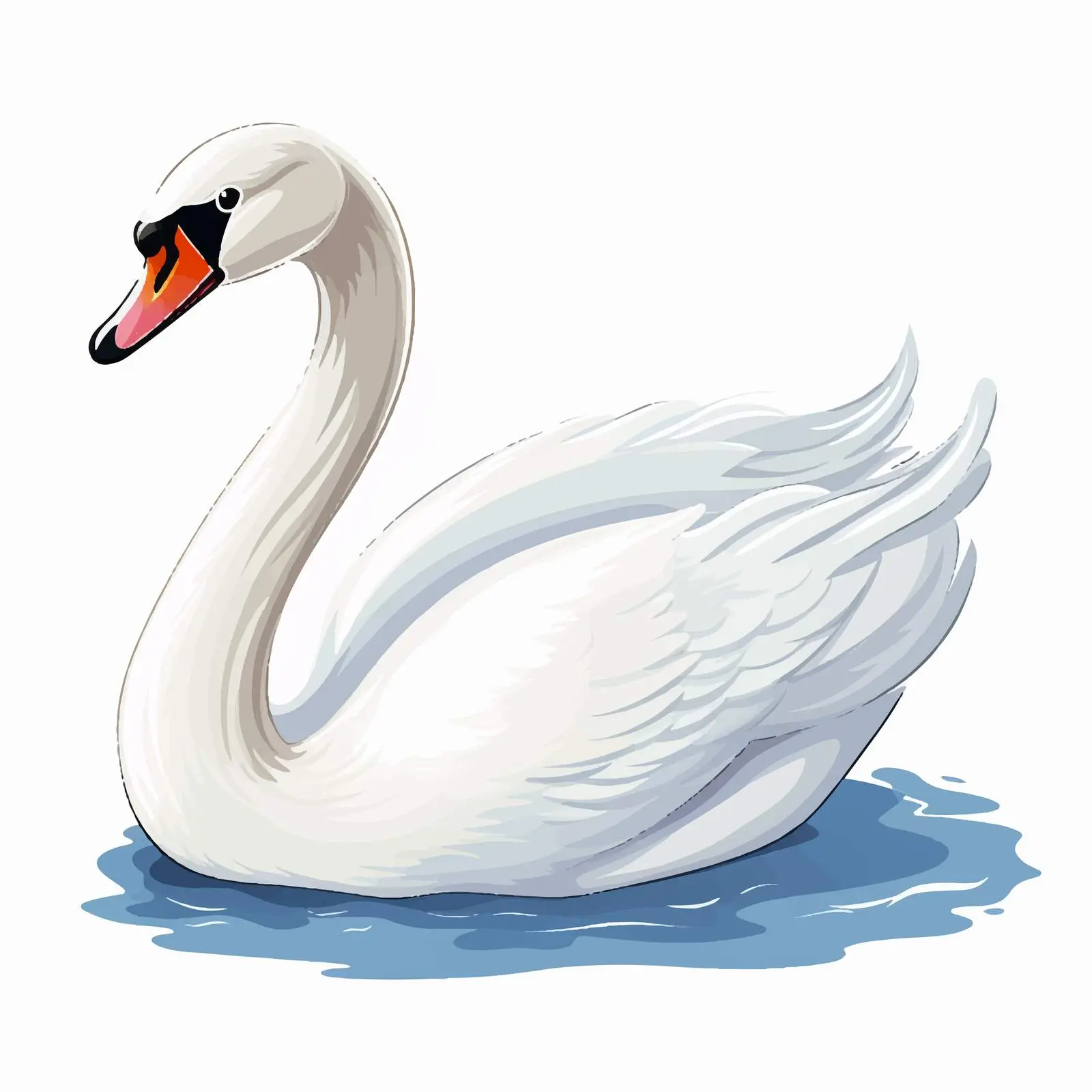 Elegant Swan Line Vector Illustration — free download from Dotvec