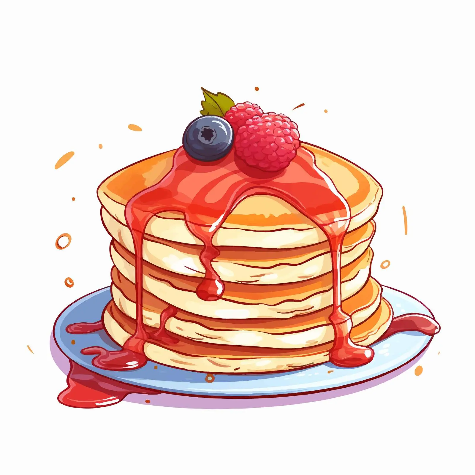 Delicious Breakfast Pancake Mix Banner Ad with Fruit — free download from Dotvec