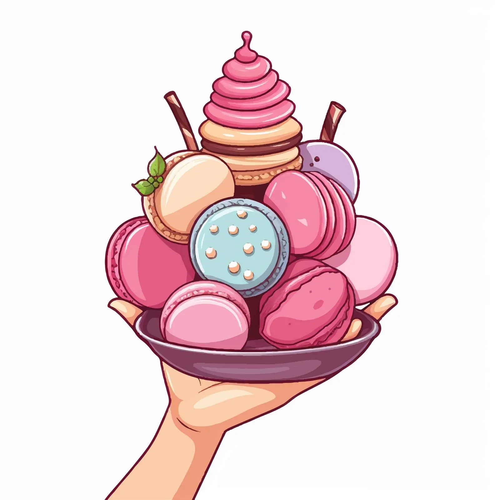 Elegant Cakes Held with Stylish Manicure — free download from Dotvec