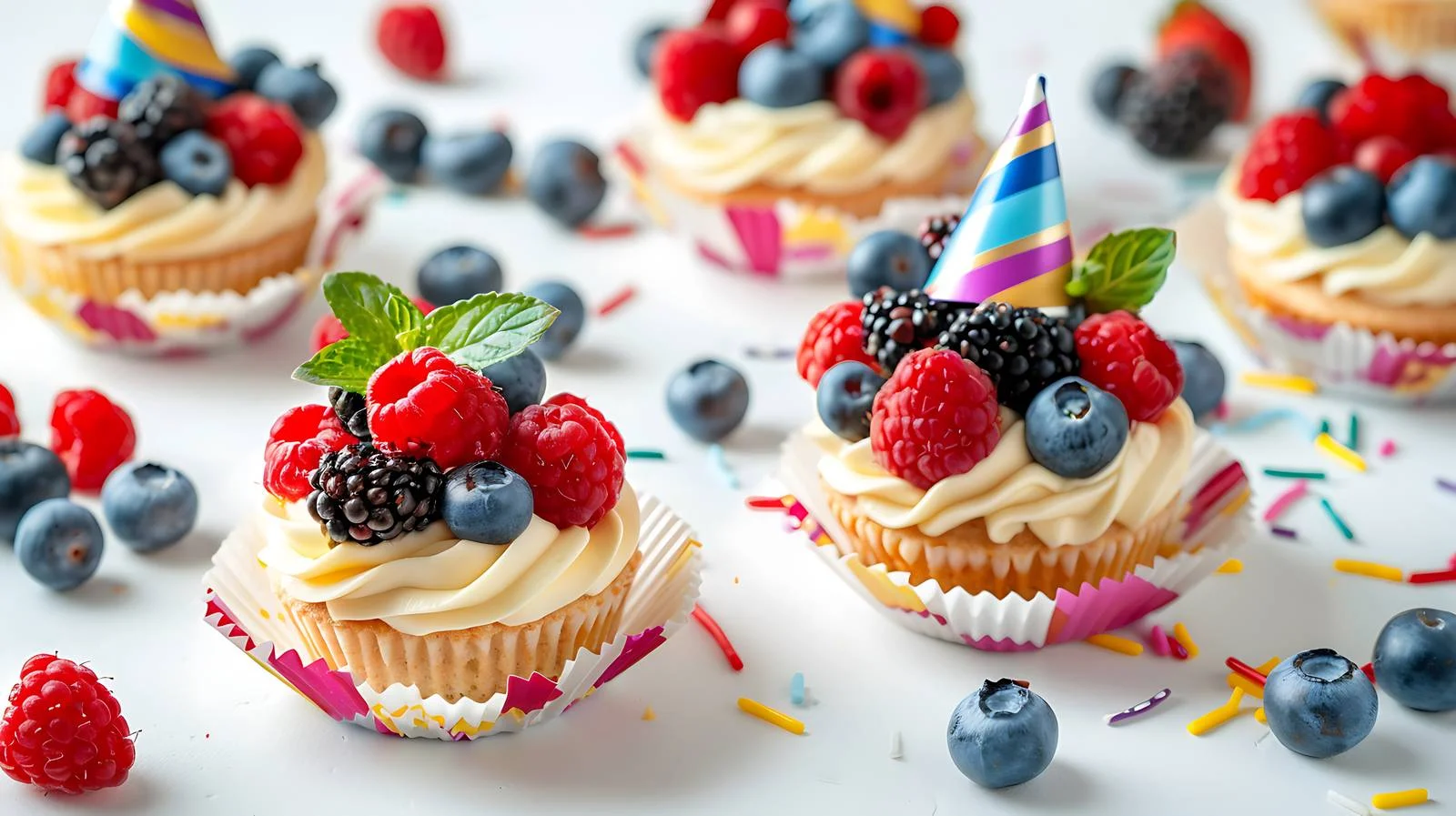 Delicious Berry Desserts and Birthday Celebration — free download from Dotvec