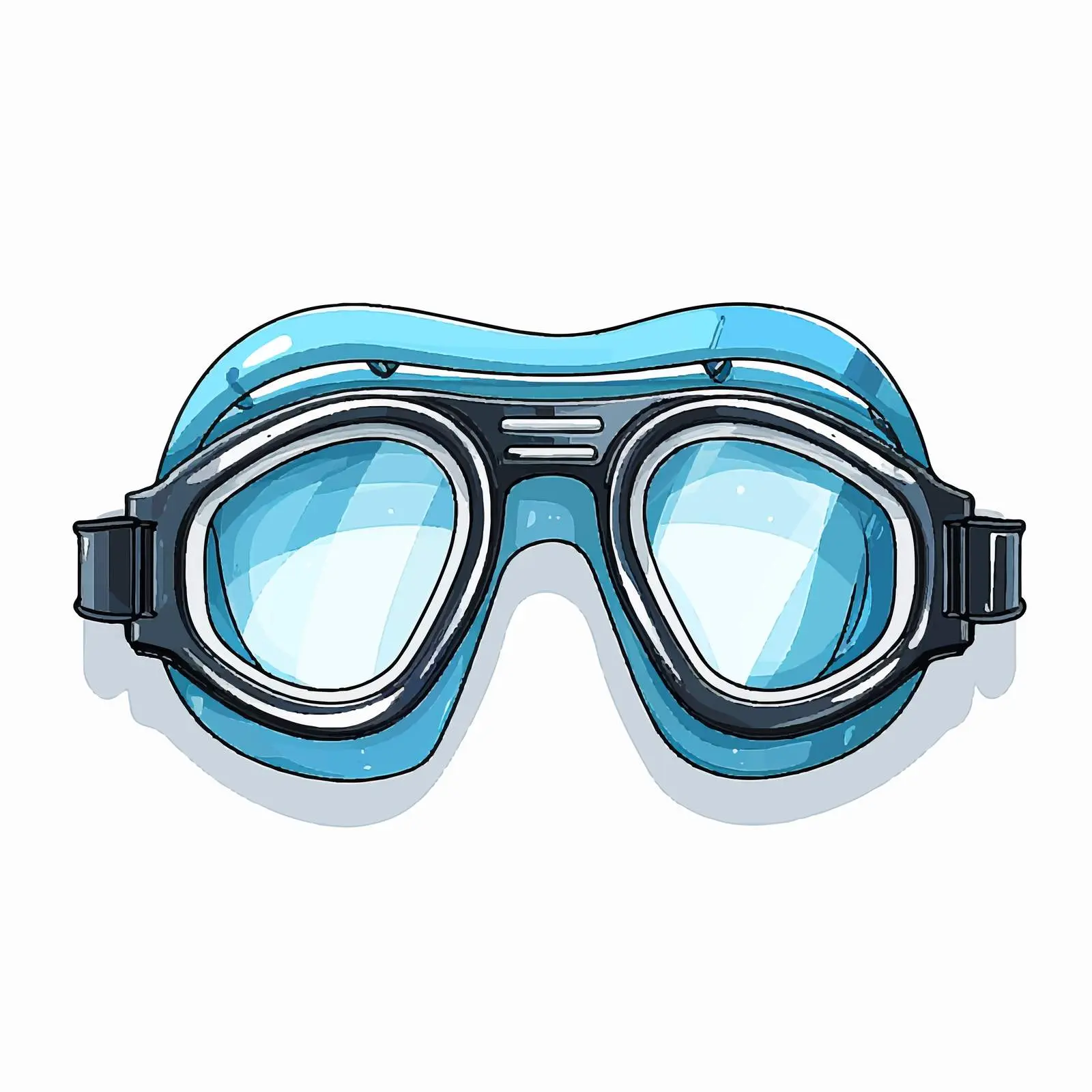 Swimming Goggles Line Vector Illustration – free outdoor sports image from Dotvec