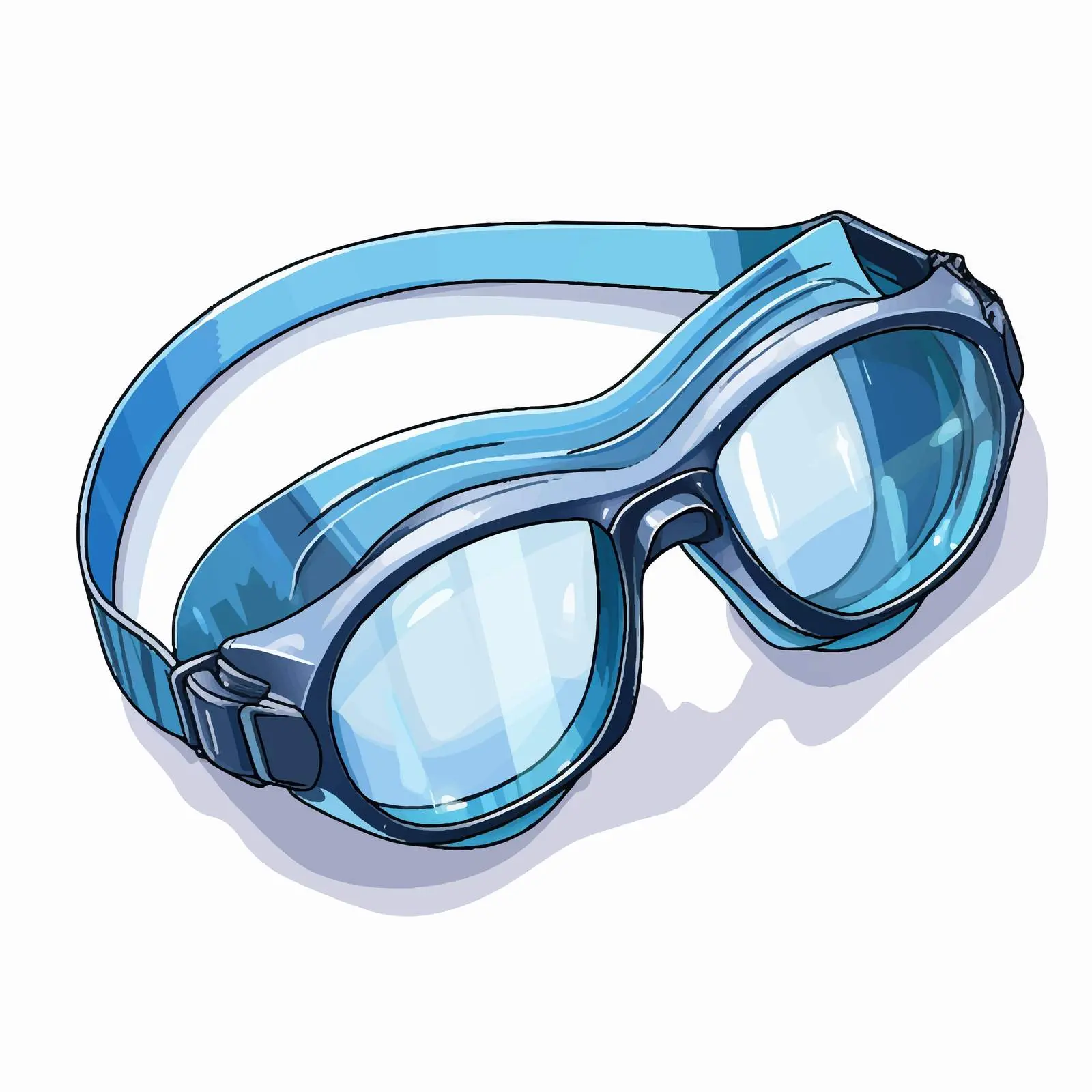 Swimming Goggles Vector Illustration on White Background — free download from Dotvec