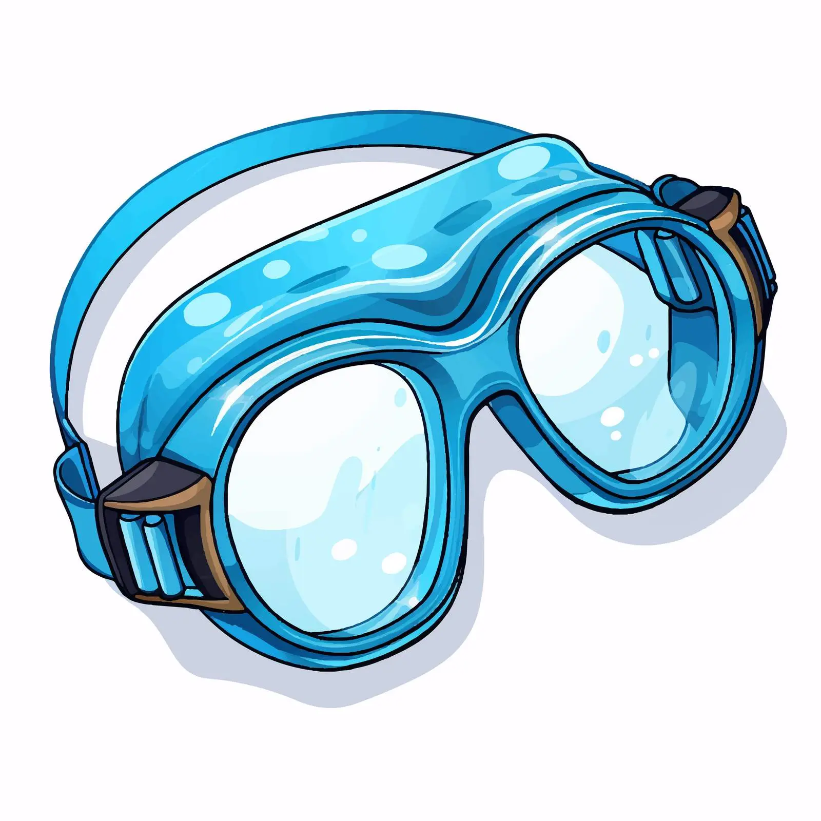 Swimming Goggles Vector Illustration on White Background — free download from Dotvec