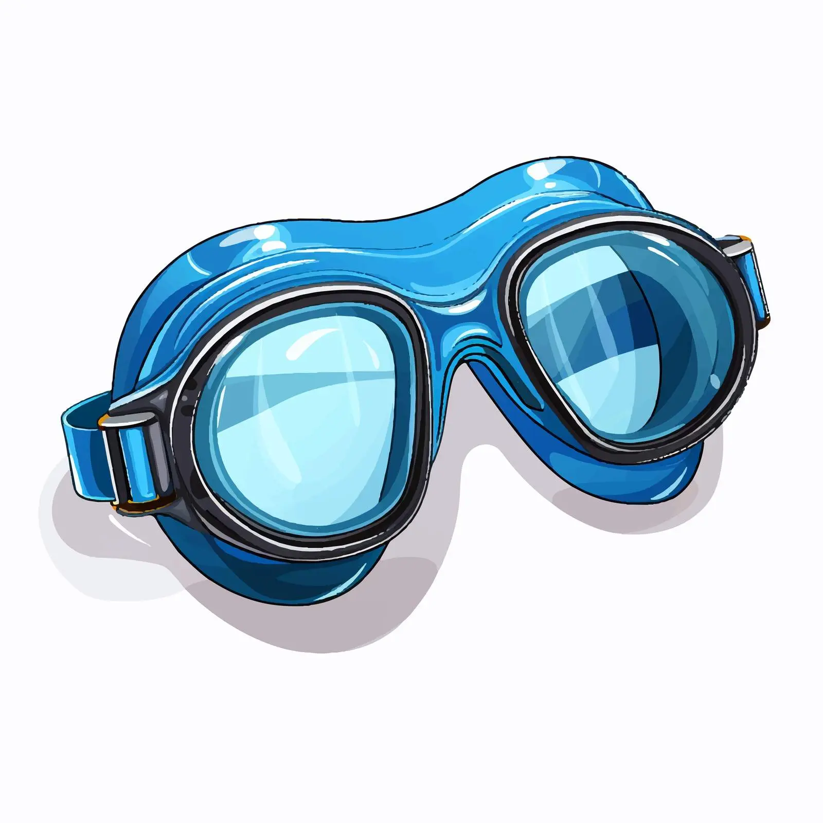 Vector Swimming Goggles Illustration on White Background — free download from Dotvec