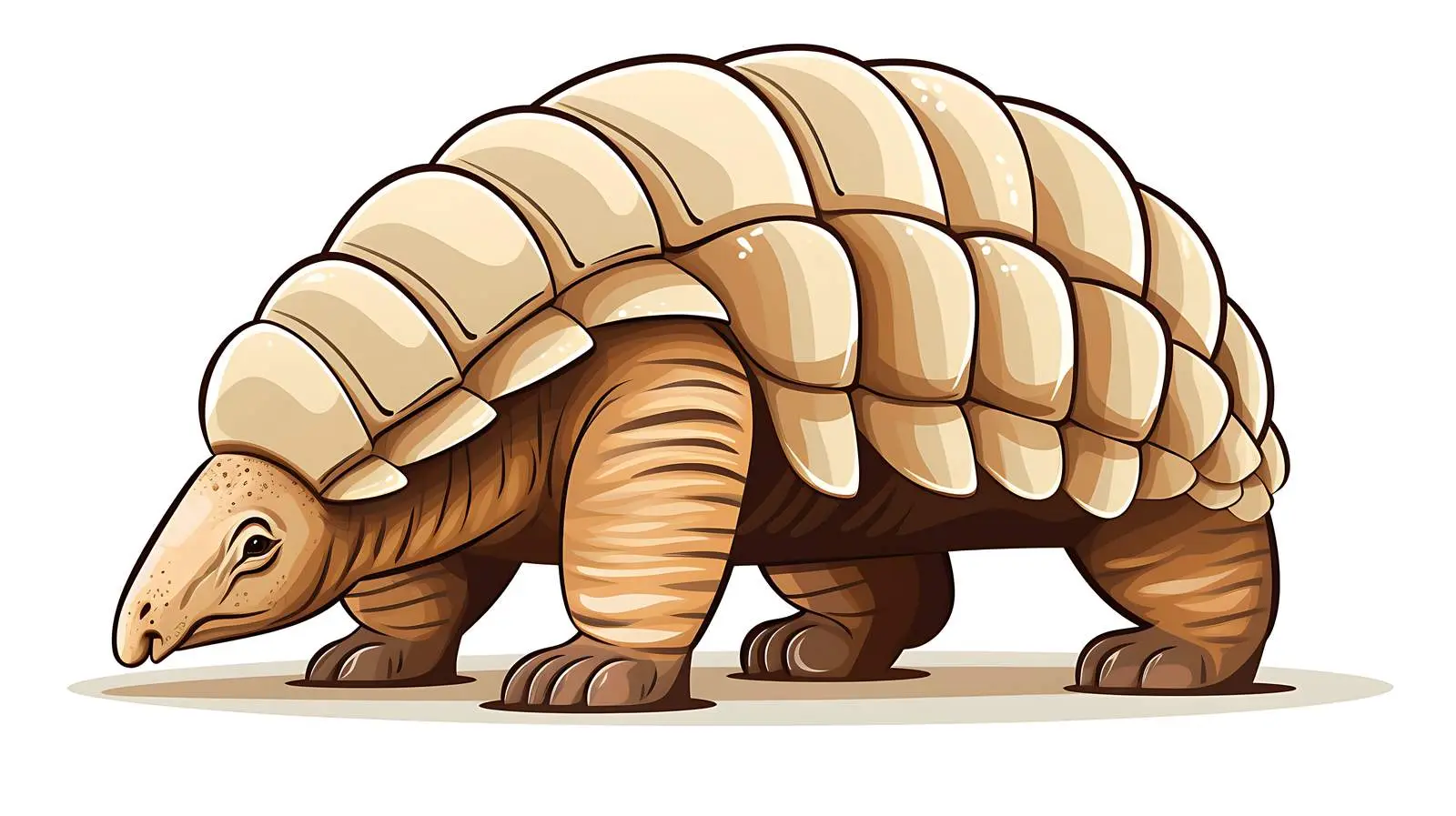 Playful Armadillo Cartoon Illustration — free download from Dotvec