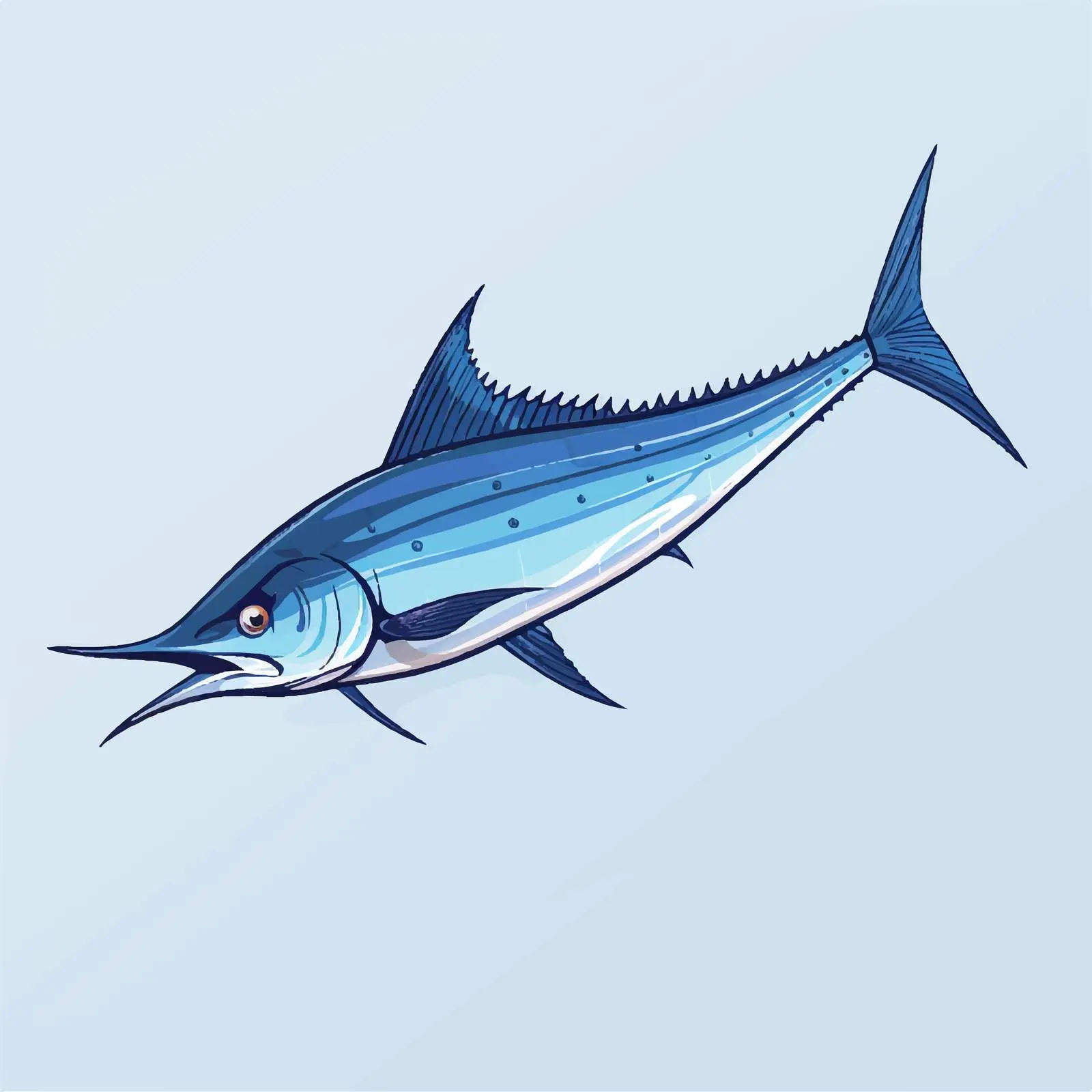 Swordfish Line Art Vector Illustration — free download from Dotvec
